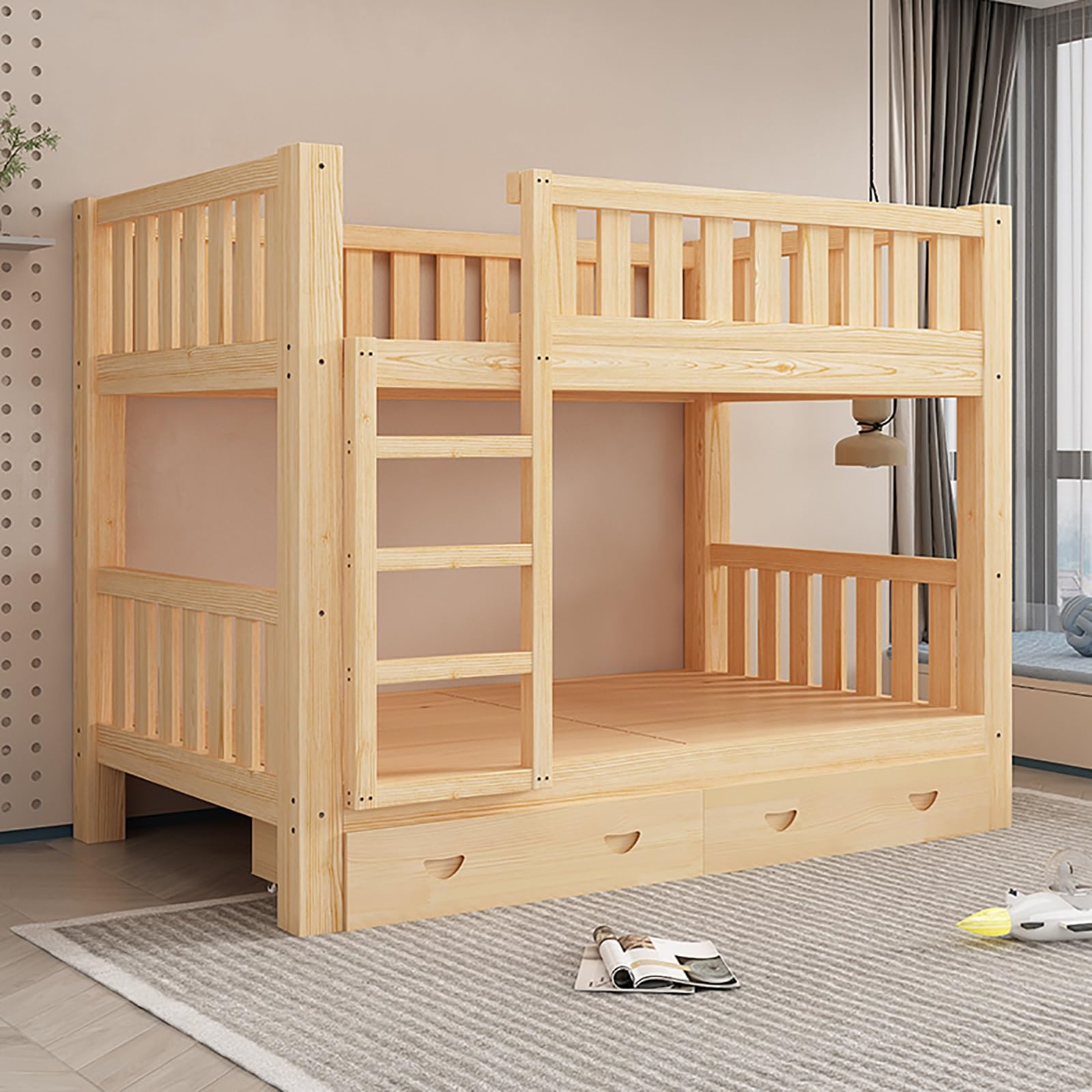 Amazon｜NOBBAT ロフトベッド システムベッド 木製 2段ベッド 大人用