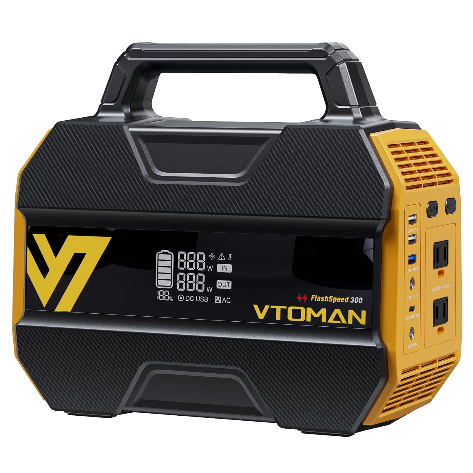 Amazon.co.jp: VTOMAN FlashSpeed 300 ポータブル電源 小型 230Wh 大
