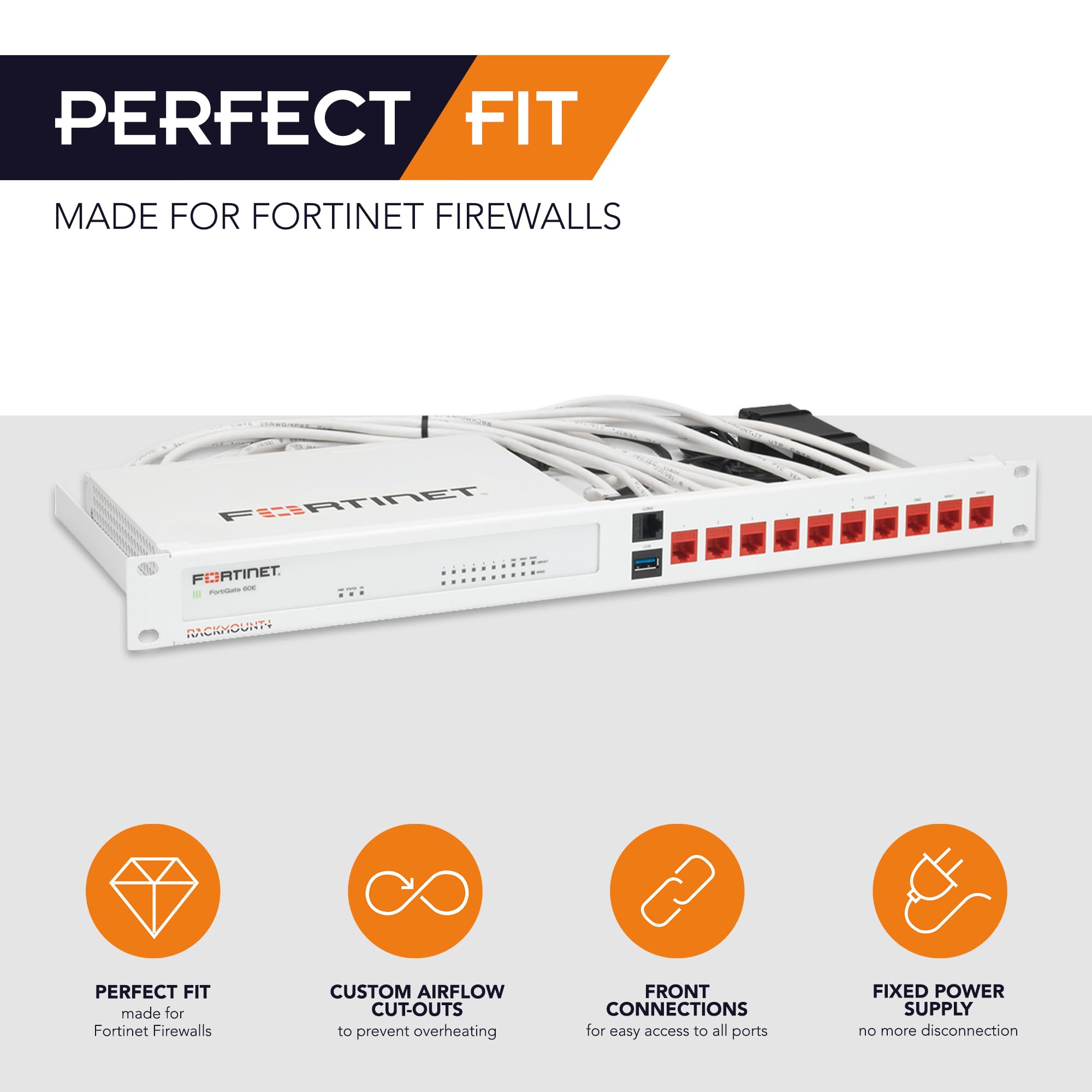 Amazon | Rackmount.IT ラックマウントキット Fortinet FortiGate 60F