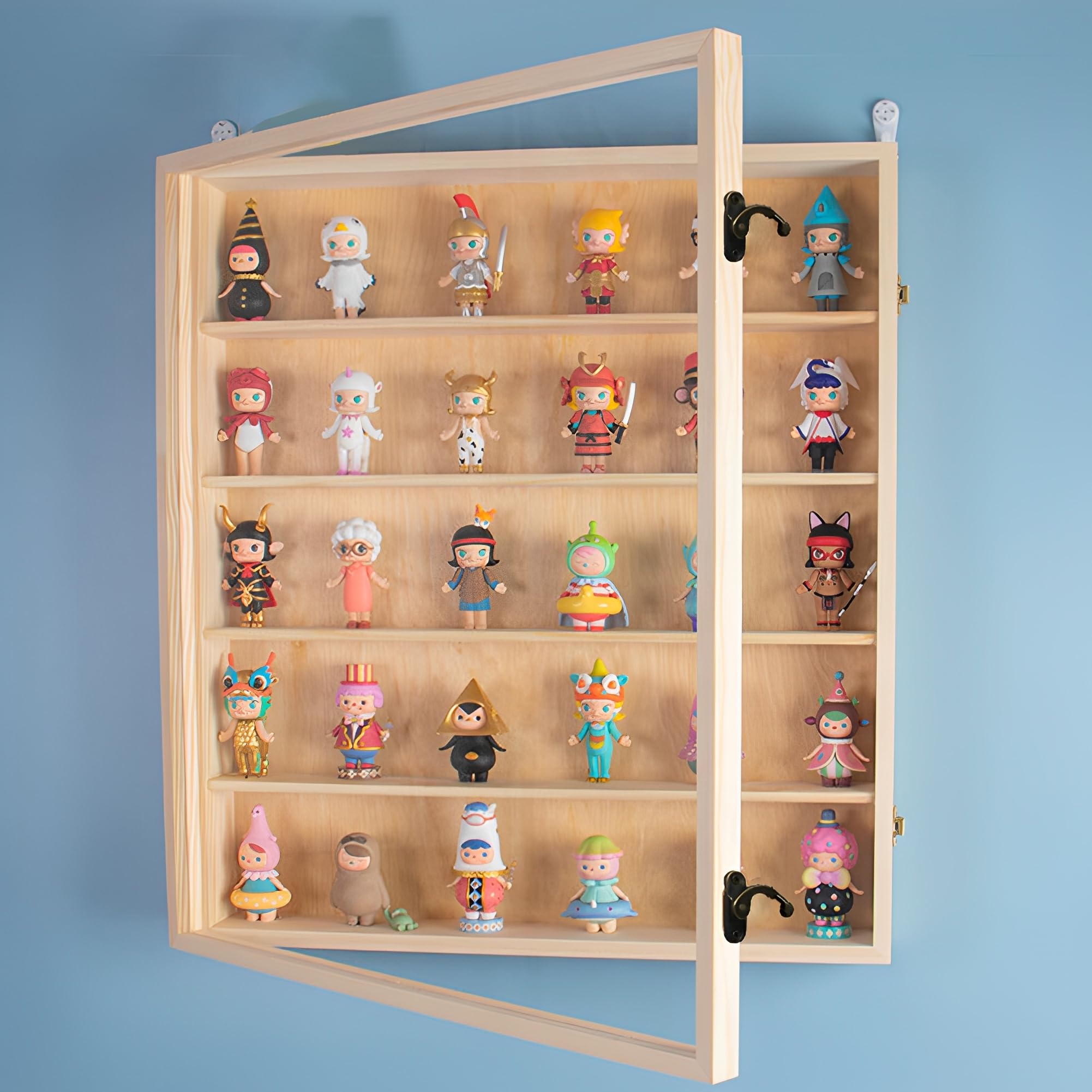 Amazon.co.jp: PFLife フィギュアケース 木製 壁掛け 奥行き7cm 完成品