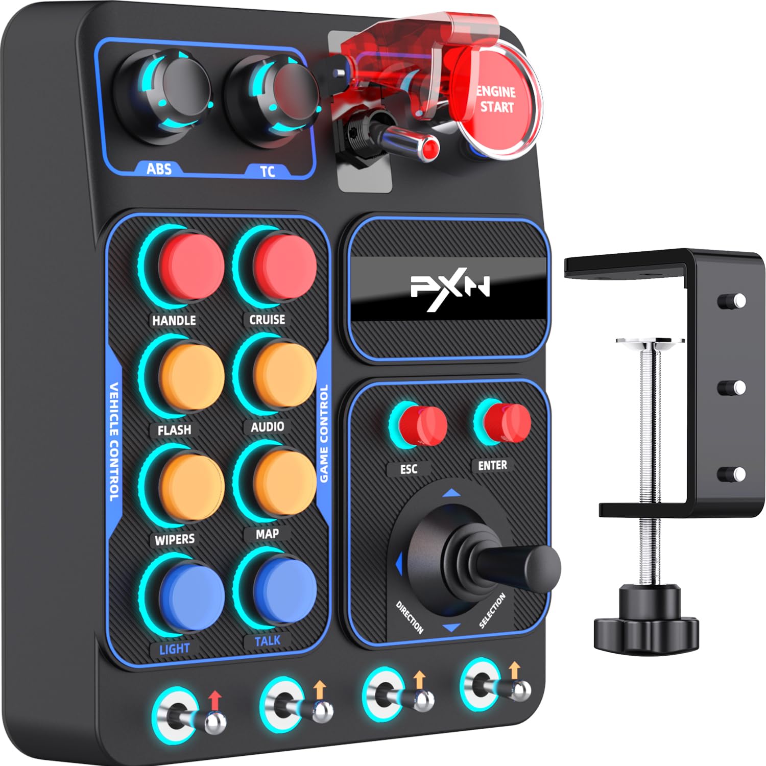 Amazon.com: PXN CB1 Gaming Button Box – Sim Drive Control with 19