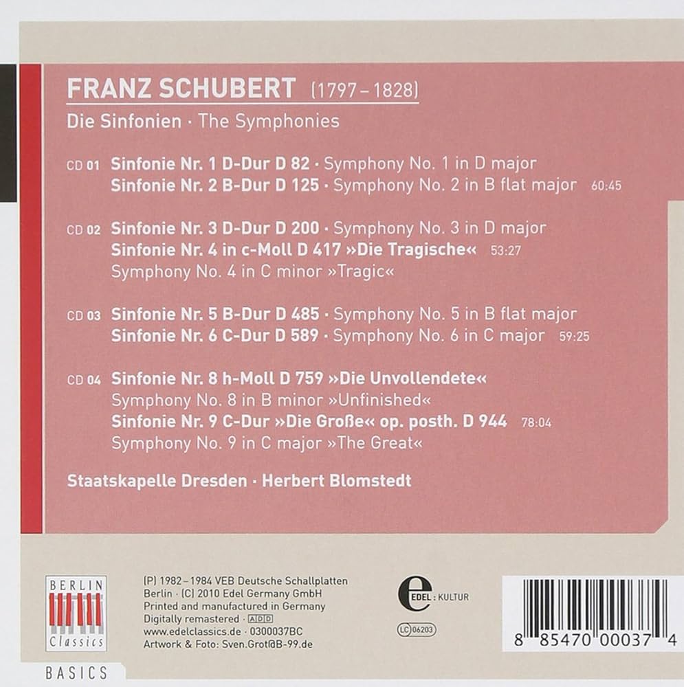 Franz Schubert, herbert Blomstedt, Staatskapelle Dresden
