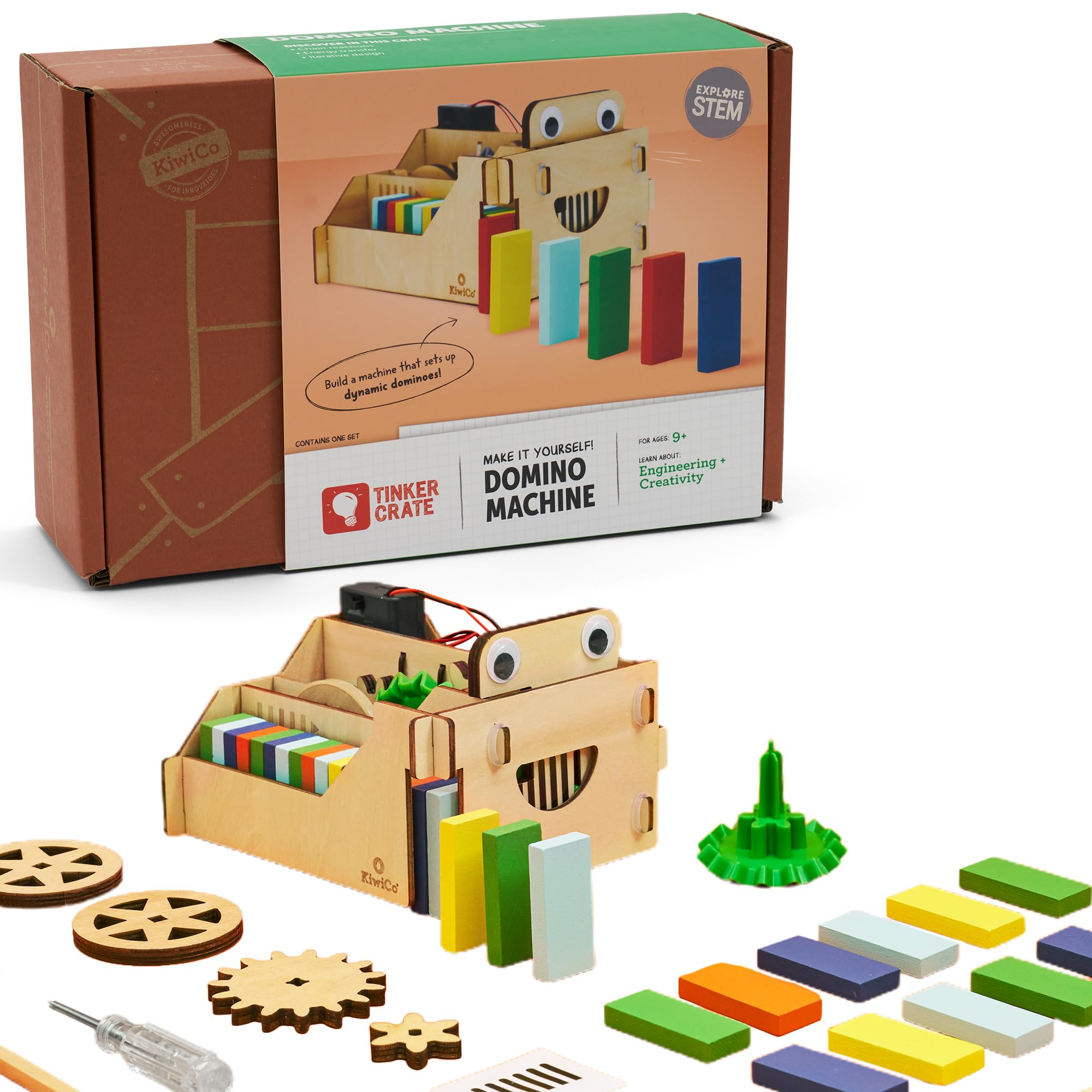 Amazon.com: KiwiCo Domino Machine Wooden Gift Set - 100 Dominoes
