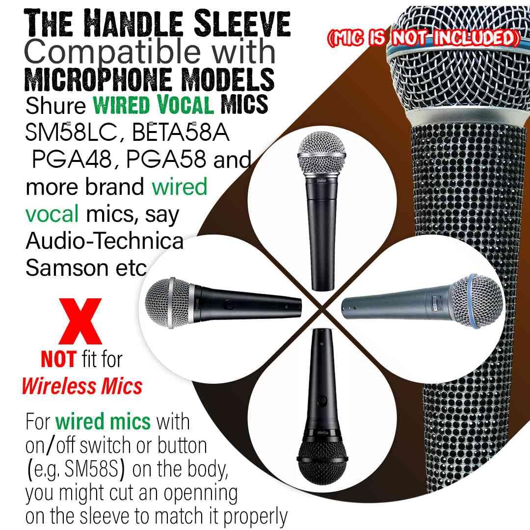 Amazon.com: RhymKawa B58 Black Mic Handle Sleeve fit Universal