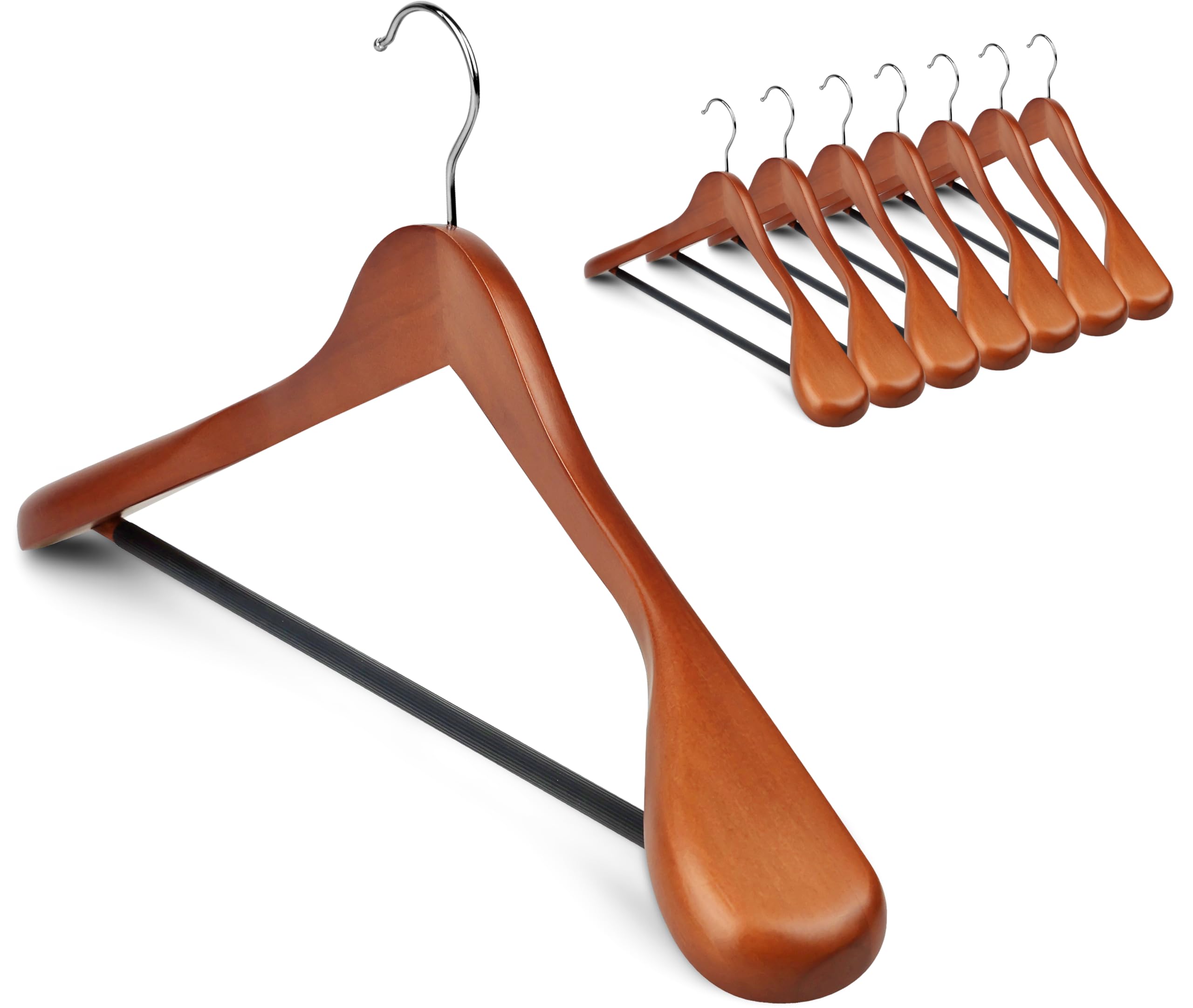 Amazon.com: Coat Hanger 8-Pack, MEQUTION Wood Hangers Trouser