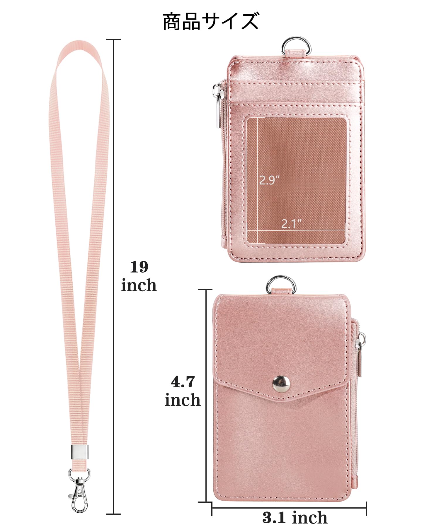 Amazon.co.jp: Teskyer カードホルダー ネームホルダー 五つポケット