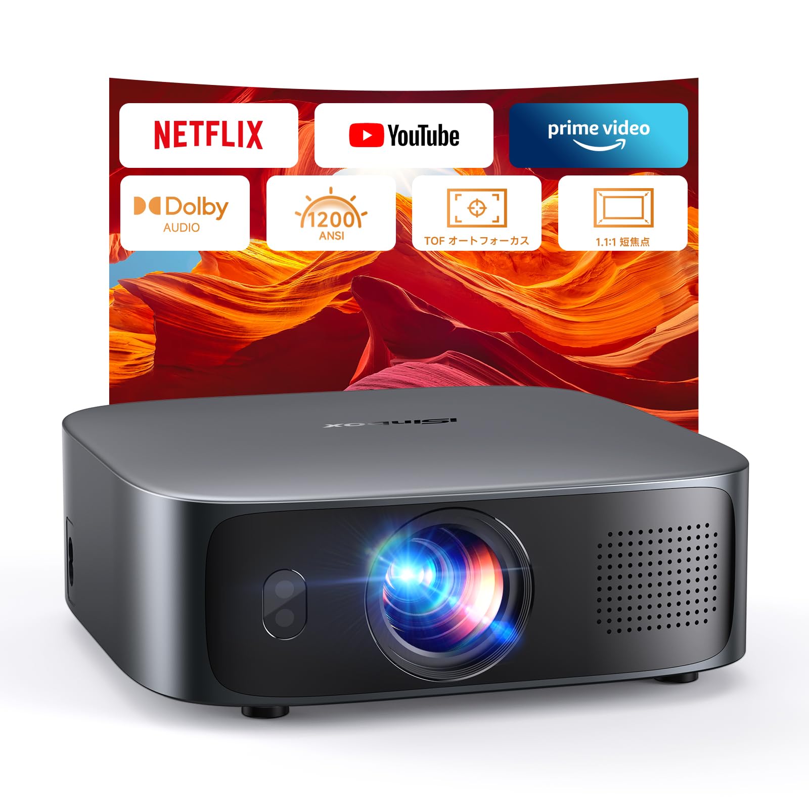 Amazon.co.jp: 【1.1:1短焦点・Netflix公式ライセンス】iSinbox