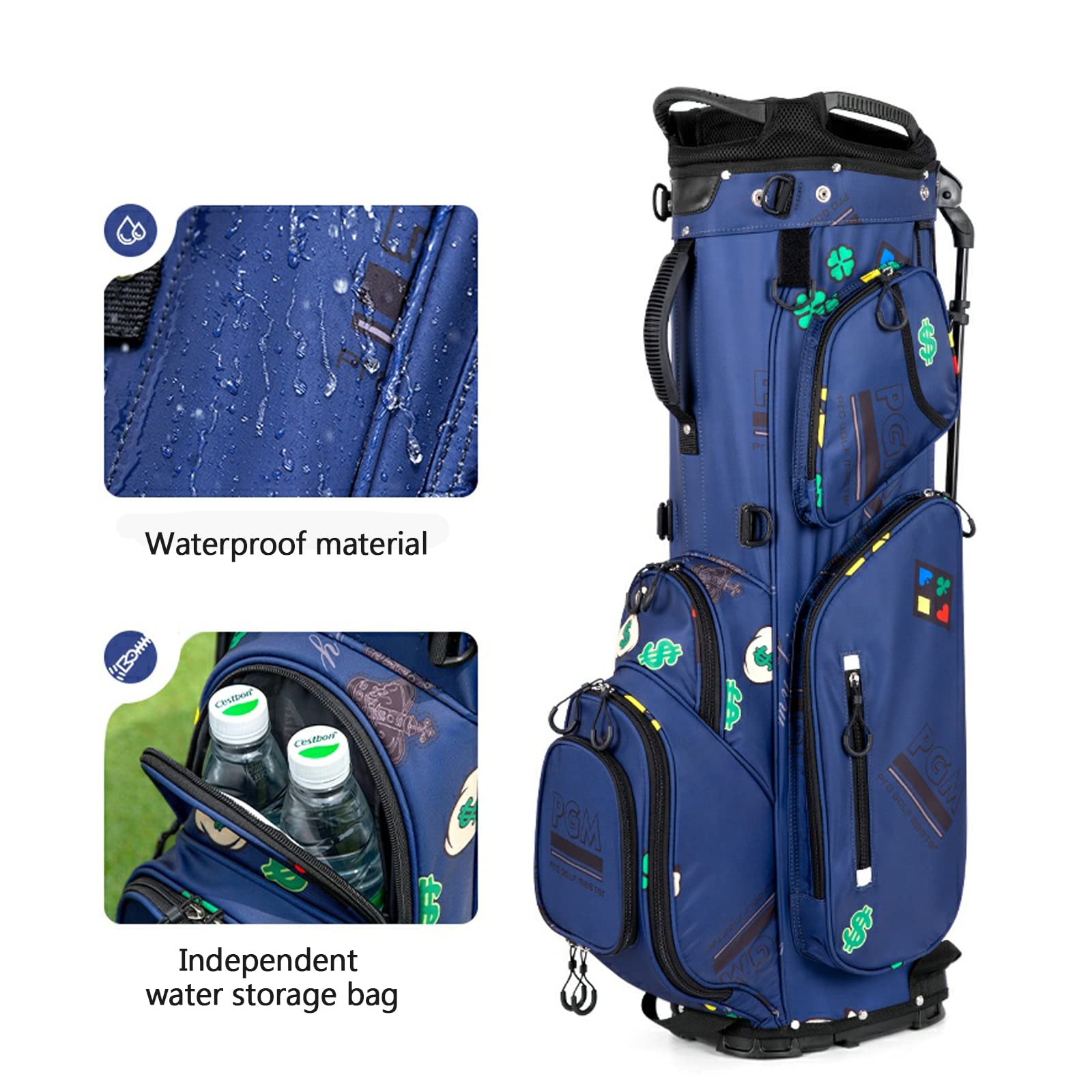 Amazon | PGM ゴルフバッグスタンドバッグ - 軽量、撥水、ポータブル