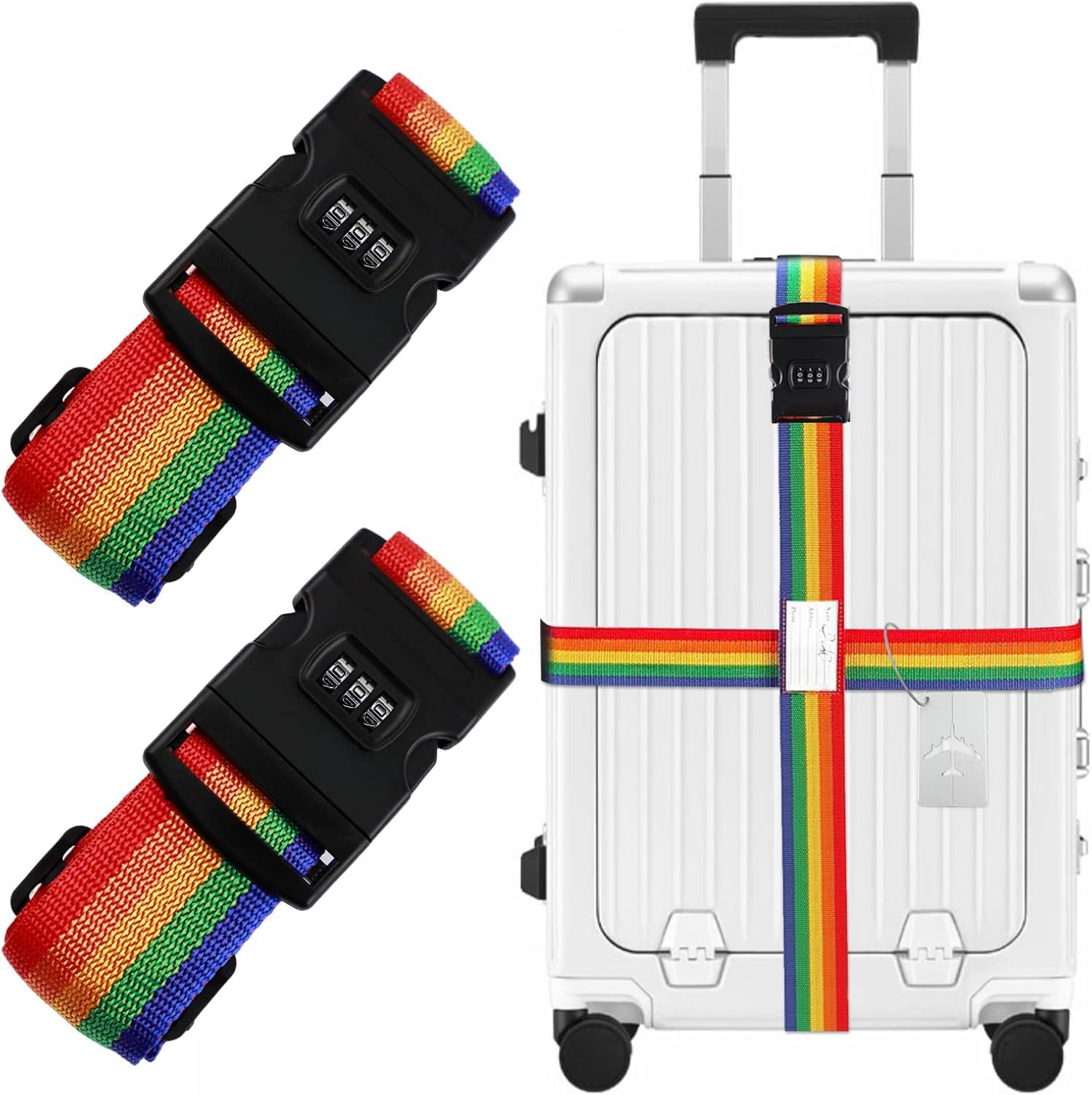 Amazon.co.jp: スーツケースベルト キャリーケースベルト 2本セット 長