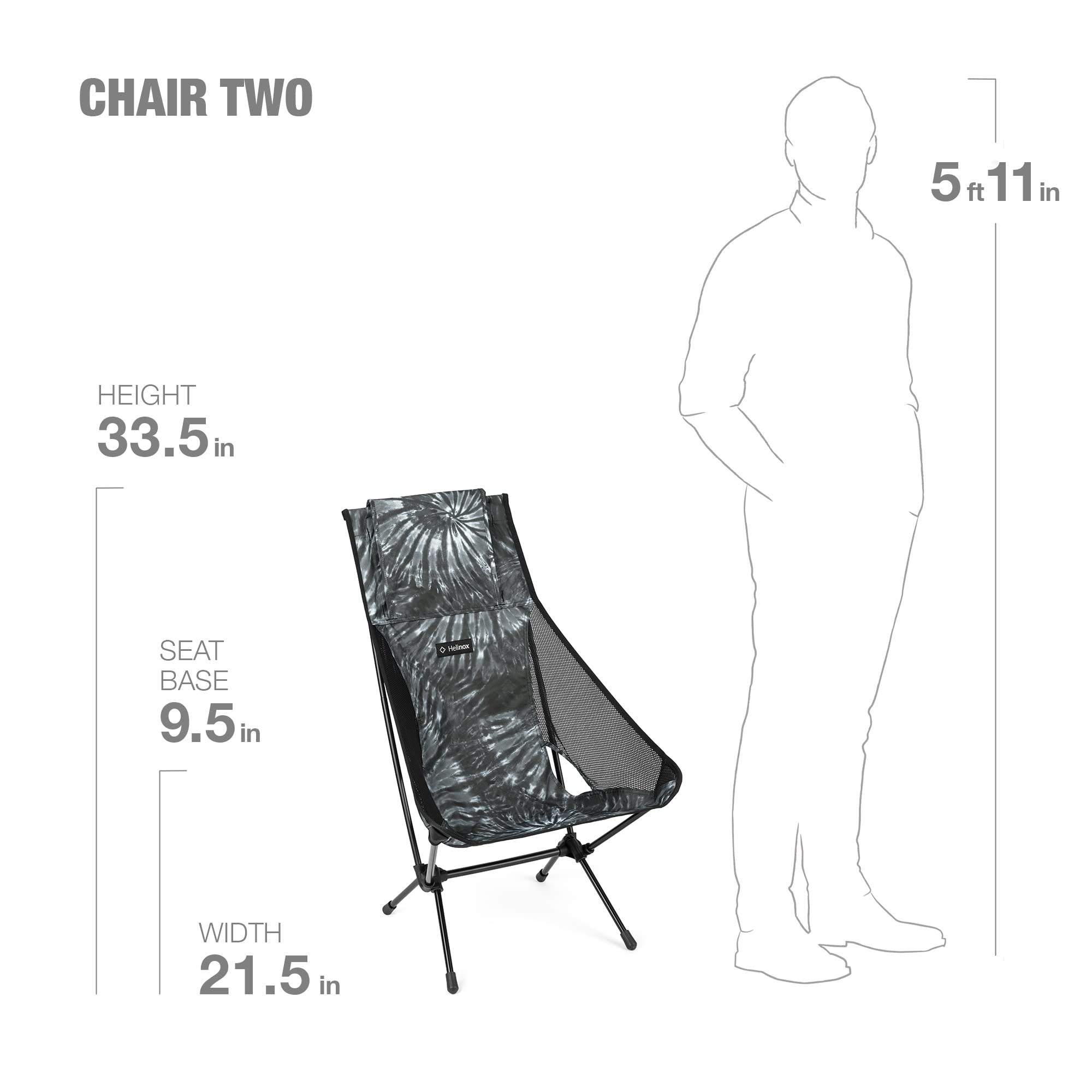 Amazon.com : Helinox Chair Two Ultralight, High-Back, Collapsible