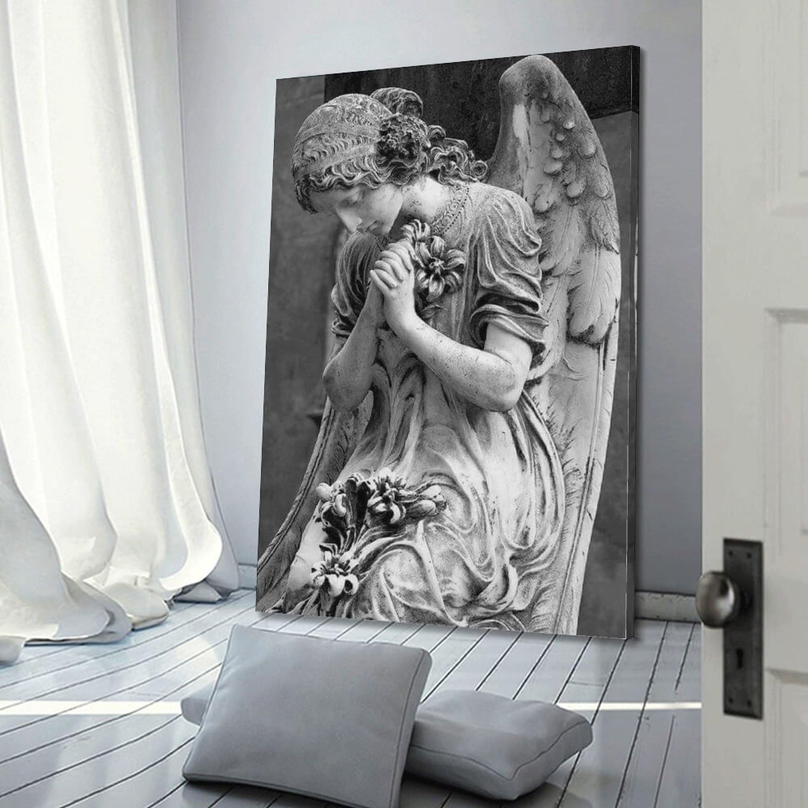 Amazon.co.jp: 美しい天使像のポスター ポスター装飾絵画キャンバス壁