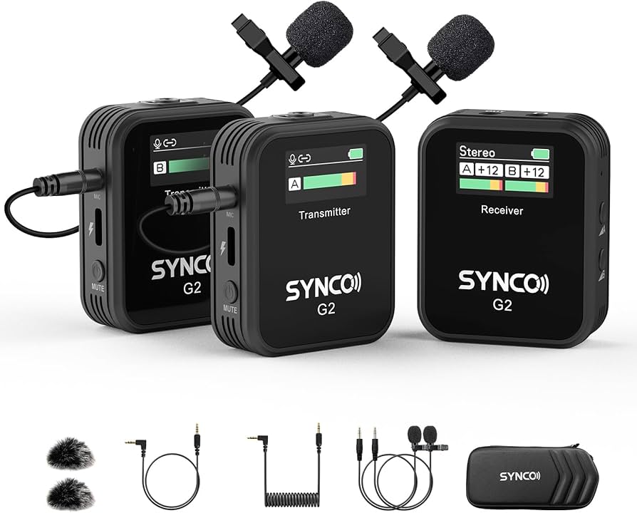 Amazon.com: SYNCO Wireless Lavalier Microphone, G2(A2) 2.4G Dual