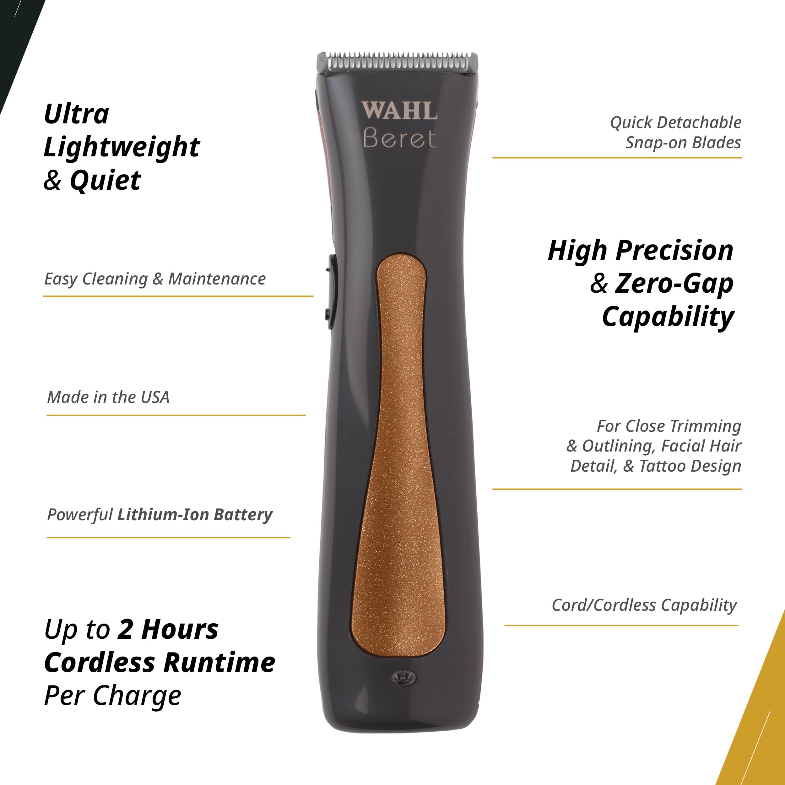 Wahl Professional Beret Lithium Ion Cord/Cordless Trimmer 8841