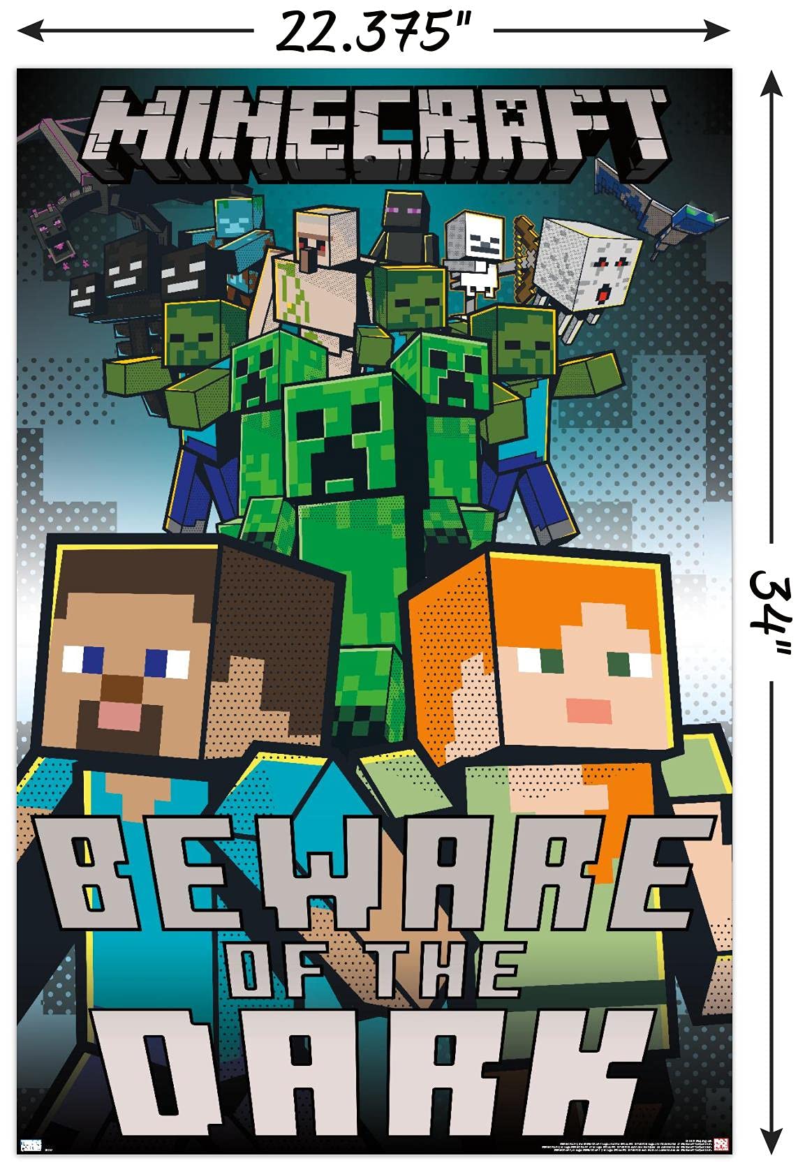 Amazon.co.jp: Trends International Minecraft - Beware Of The Dark