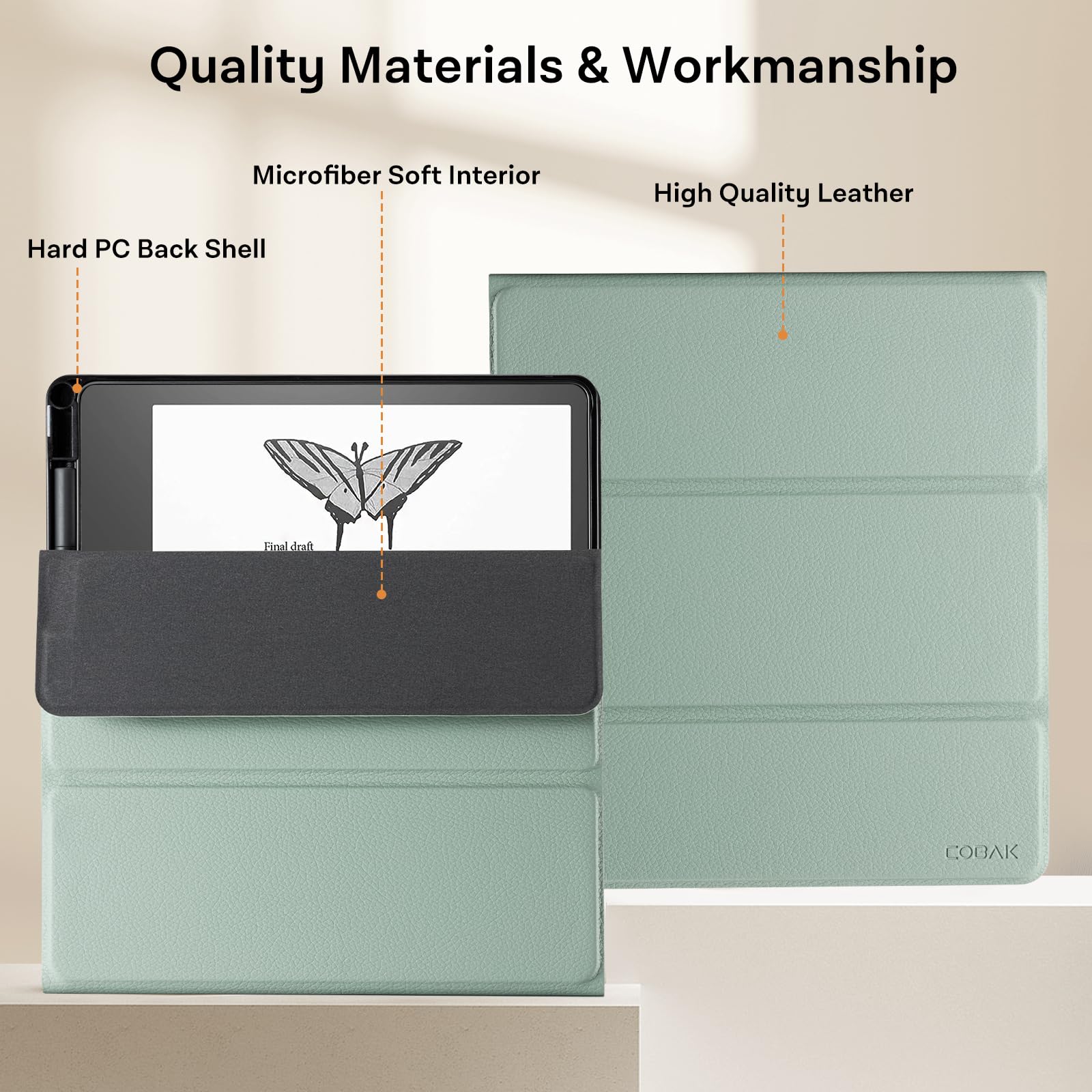 Amazon.com: CoBak Stand Case for Kindle Scribe - Premium Folio