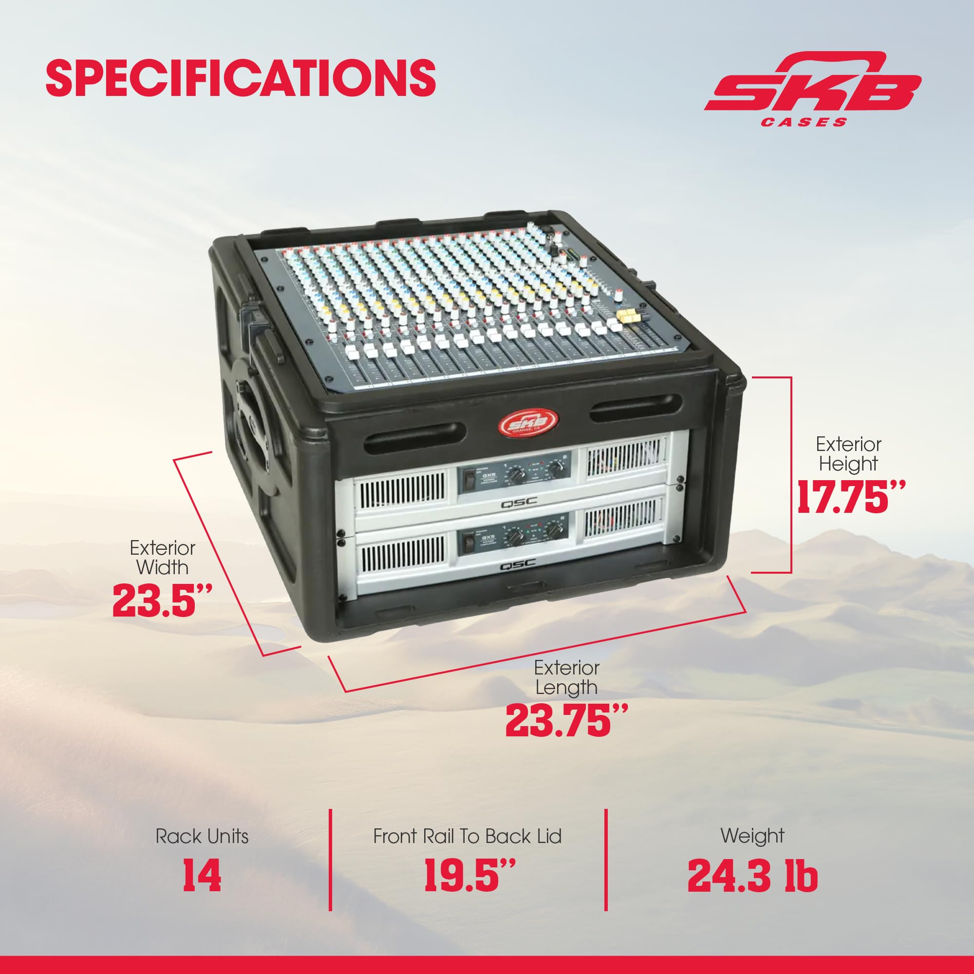 Amazon.com: SKB Roto Rack/Mixer Console, 10U Slanted Rackmount on