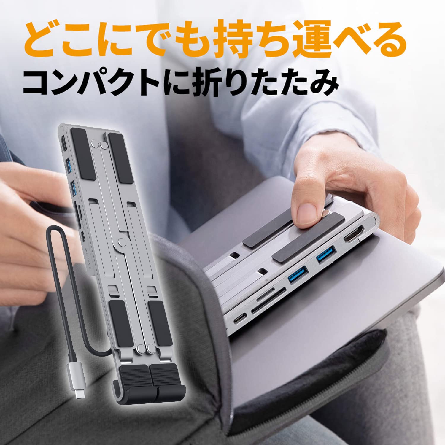Amazon.co.jp: HyperDrive usb-c ハブ 7-in-1 ノートパソコン スタンド