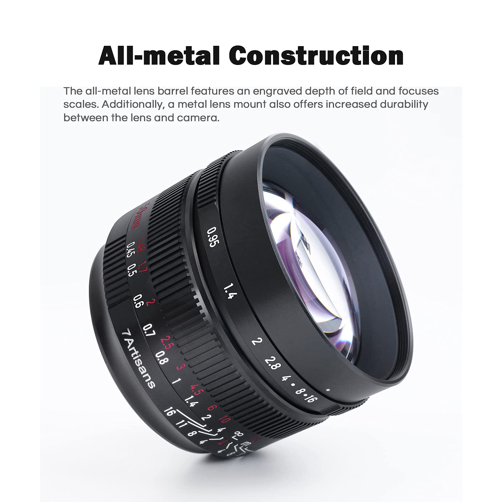 Amazon.com : 7artisans 50mm F0.95 Large Aperture Prime Lens APS-C