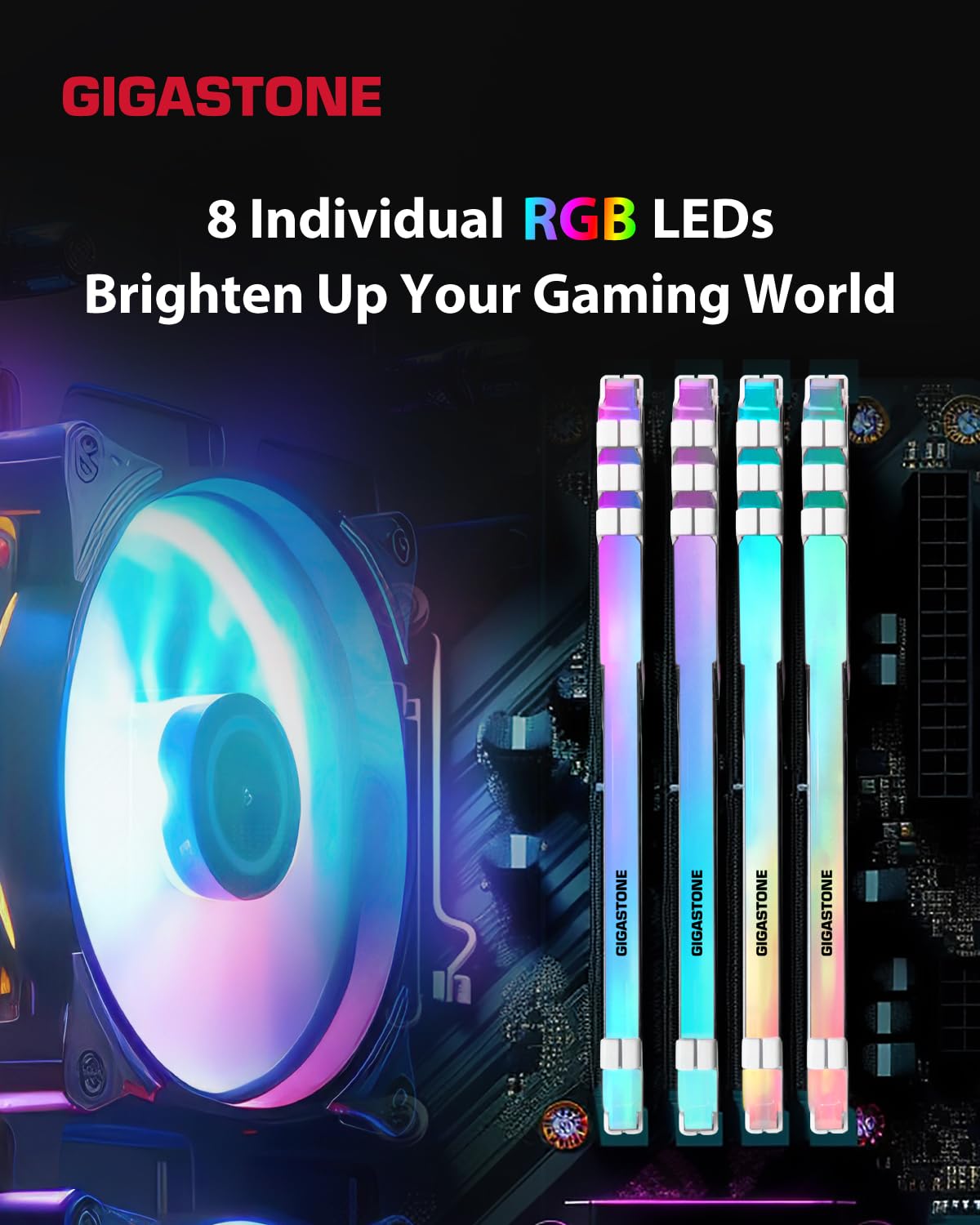 Amazon.co.jp: 【発光型 DDR4】GIGASTONE Game TURBO 8GBx2枚 (16GB