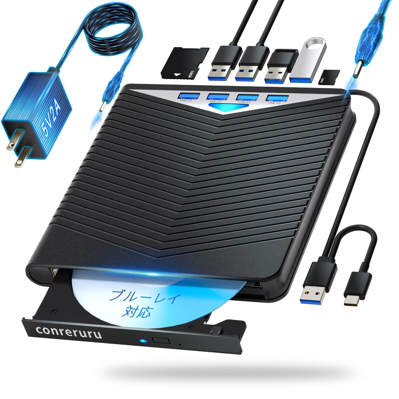 Amazon.co.jp: ブルーレイドライブ外付け USB-A/TypeC対応 再生