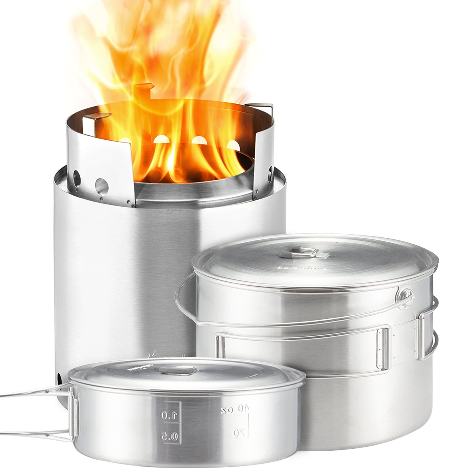 Amazon.com: Solo Stove Campfire 2 Pot Set Combo - 4+ Person Wood