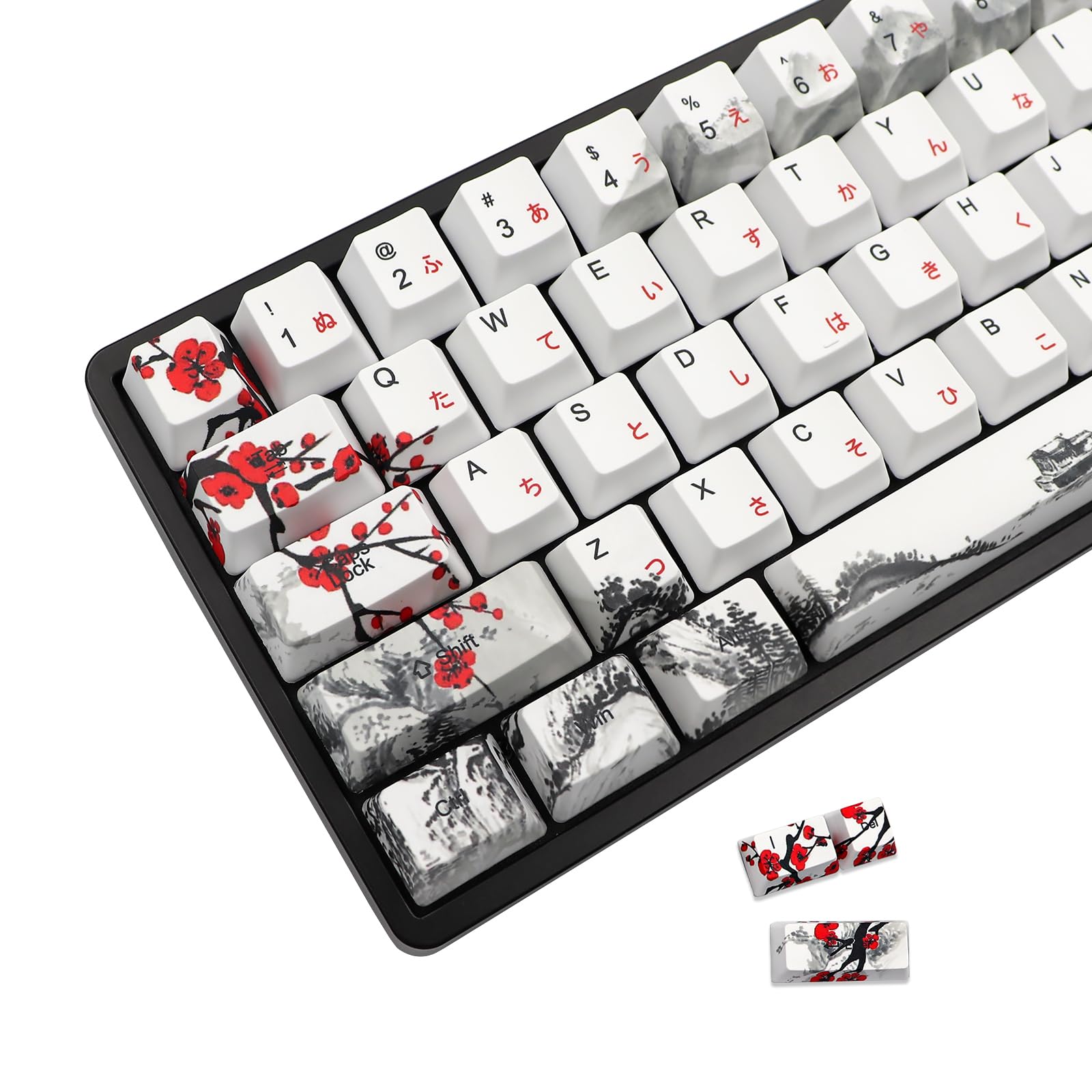 Amazon.com: JSJT Keycaps 65 Percent- Plum Blossom Keycap Set OEM