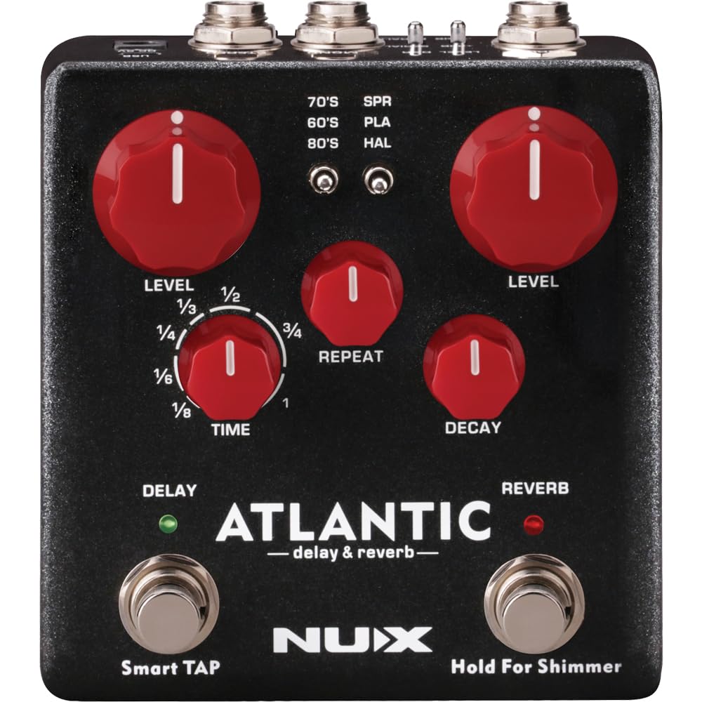 Amazon.com: NUX NDR-5 NUX | Atlantic Delay & Reverb Pedal,Black