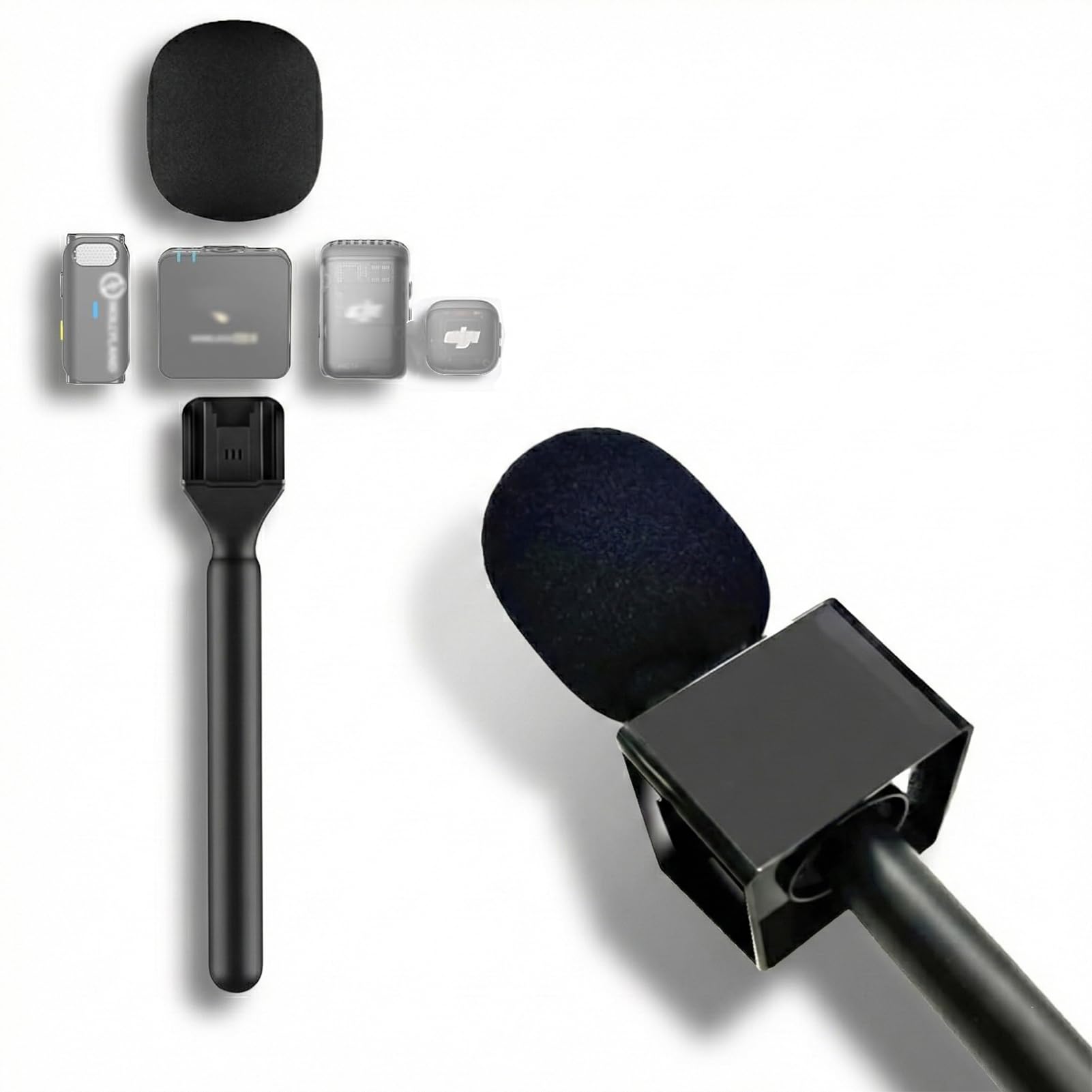 Amazon.com: Wireless Microphone Handheld Adapter with Mic Flag
