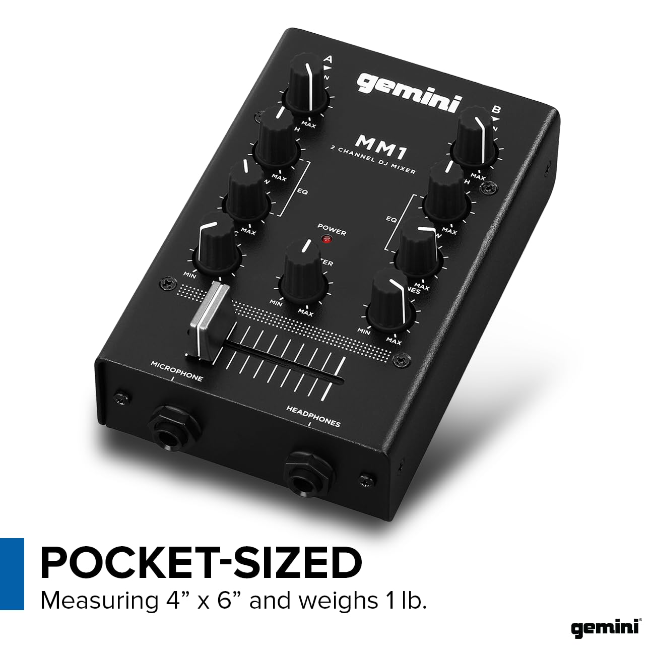 Amazon.com: Gemini Portable 2-Channel DJ Mixer – Pocket-Sized Mini