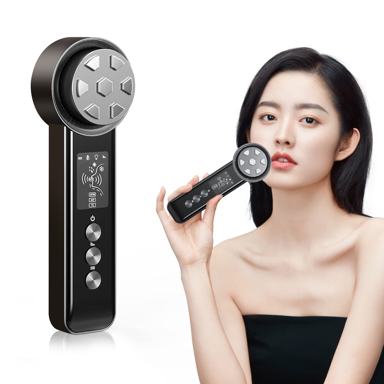 Amazon.co.jp: 美顔器 RF 温冷美顔器 ems LED光 EP 温冷ケア 1台10役 5