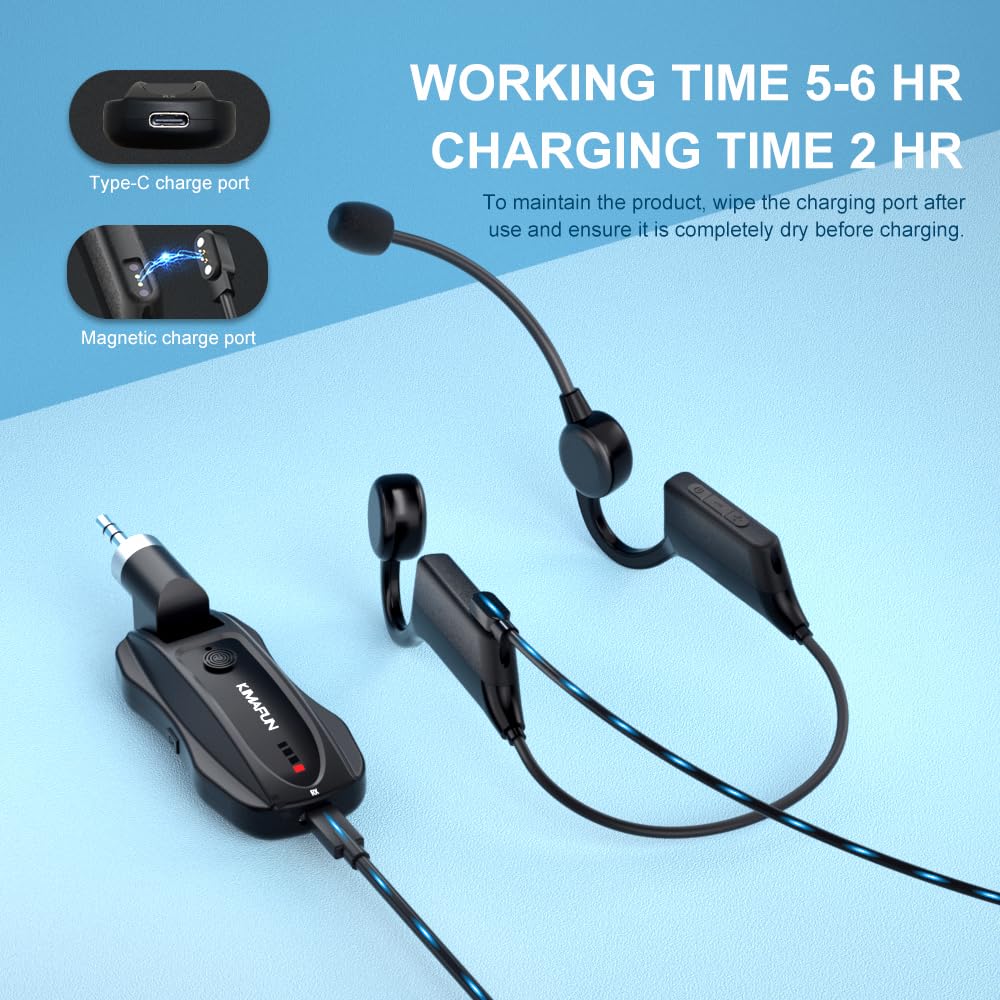 Amazon.co.jp: ワイヤレス完全防水マイク KIMAFUN2.4G無線フィットネス