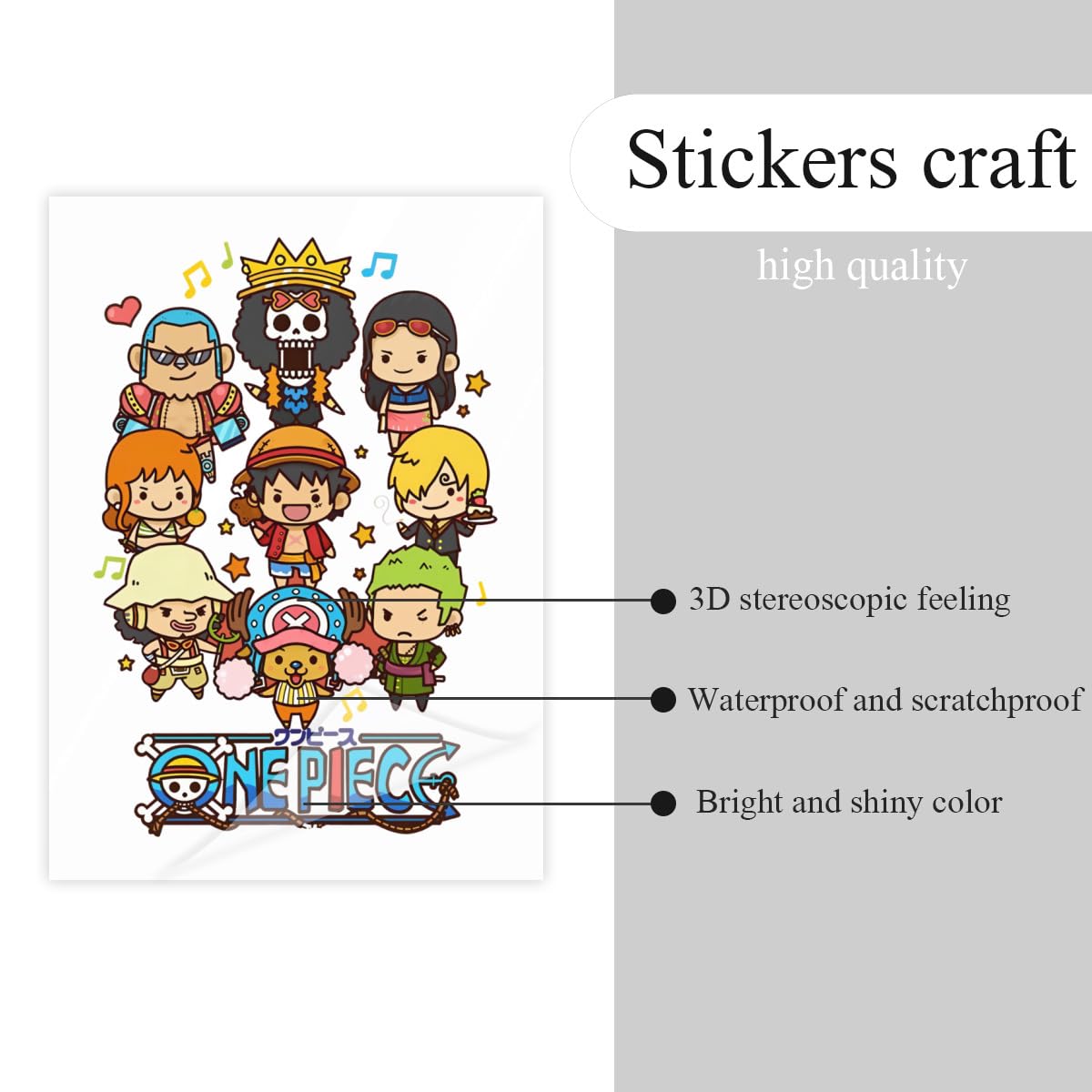 Amazon.co.jp: ワンピース ONE PIECE ステッカーセット クリスタル