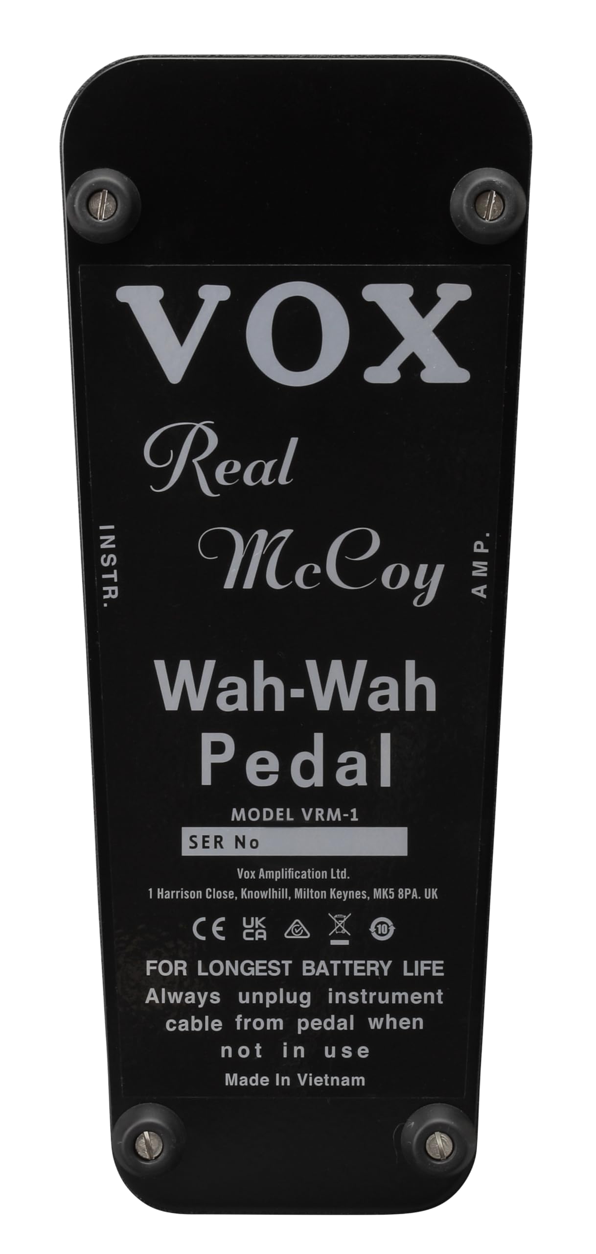 Amazon.com: Vox The Real McCoy VRM-1 Wah Guitar Effects Pedal w
