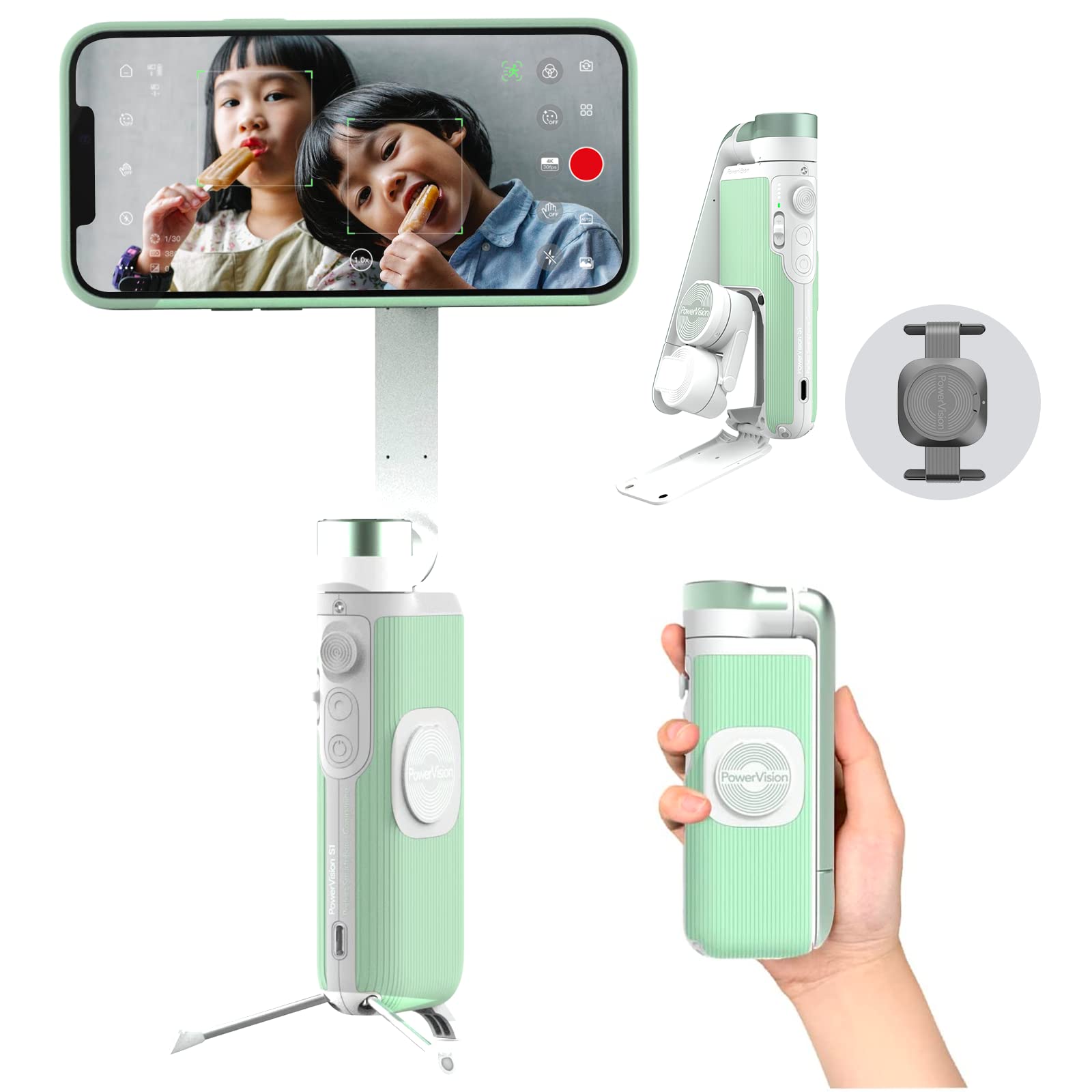 Amazon | PowerVision スマートフォン用ジンバルカメラ - 3軸ジンバル