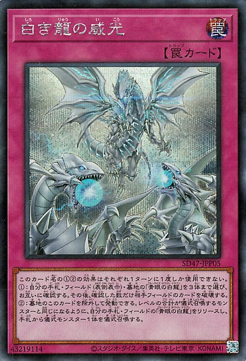 Amazon.co.jp: 遊戯王カード 白き龍の威光(シークレットレア