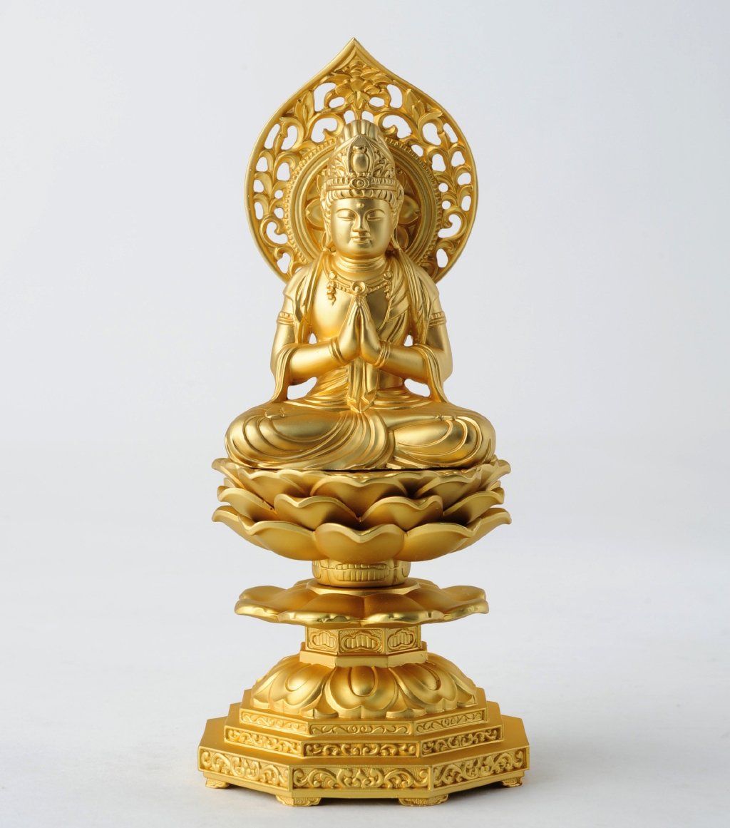 Amazon｜仏像 勢至菩薩 15cm（金メッキ/24金） 仏師：牧田秀雲 原型＿