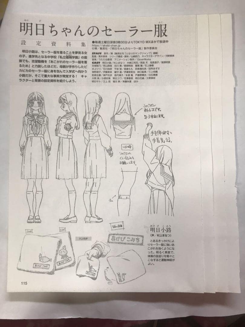 Amazon.co.jp: 明日ちゃんのセーラー服 設定資料 : おもちゃ