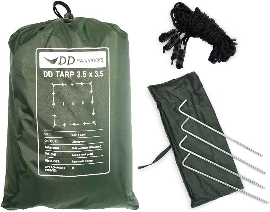 Amazon.com: DD Hammocks Tarp 3.5 x 3.5 - Olive Green (11.5ft x