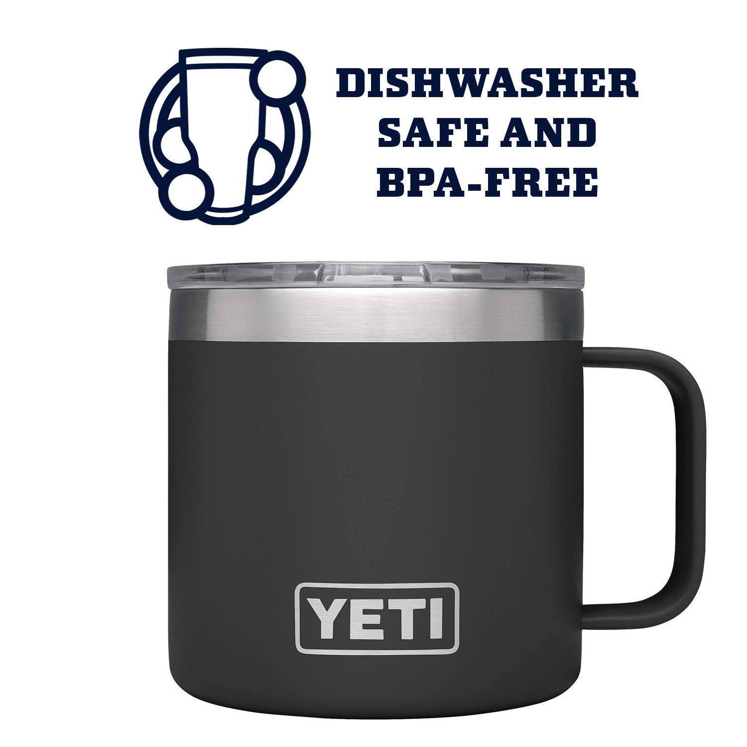 Amazon | YETI Rambler 14oz(414ml) ステンレス鋼 マグ (Black) | YETI