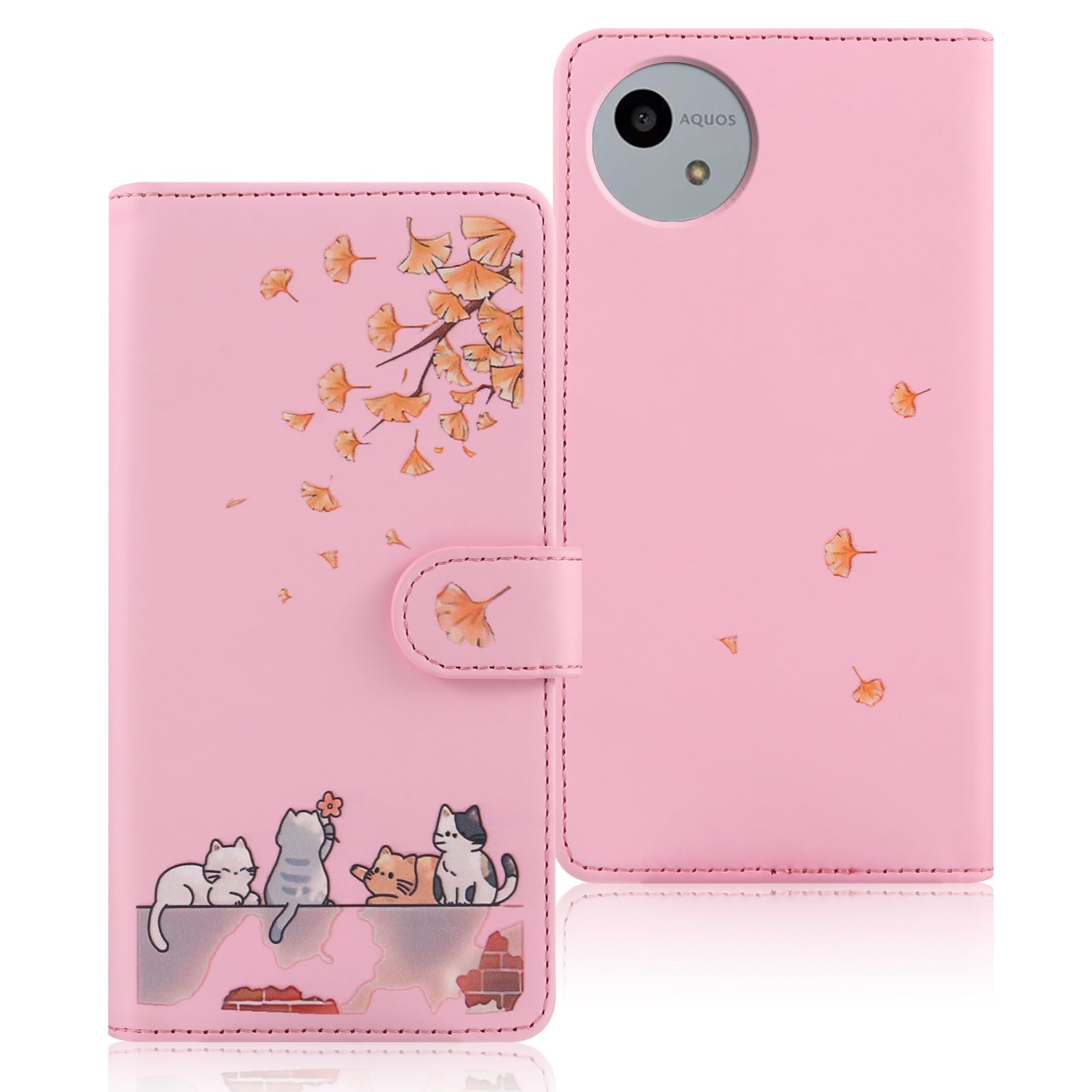 Amazon.co.jp: Reddylin 対応 AQUOS Wish4 ケース 手帳型 アクオス