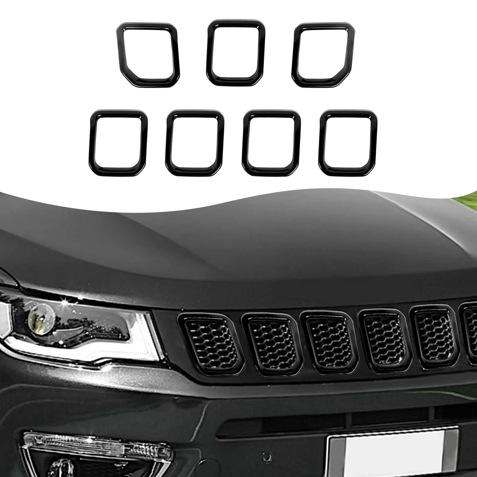 Amazon.co.jp: フロントグリルインサートグリルカバートリム