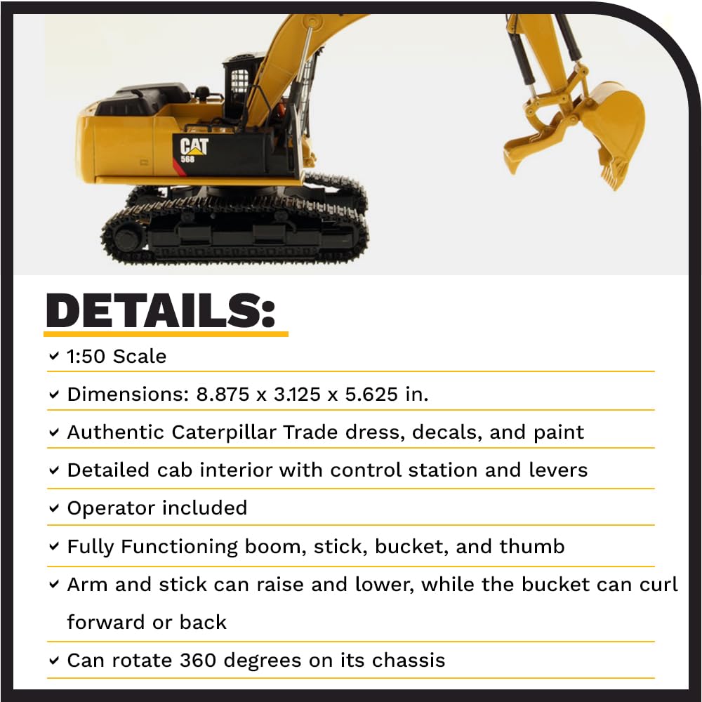 Amazon.com: Diecast Masters Caterpillar 568 GF Road Builder High