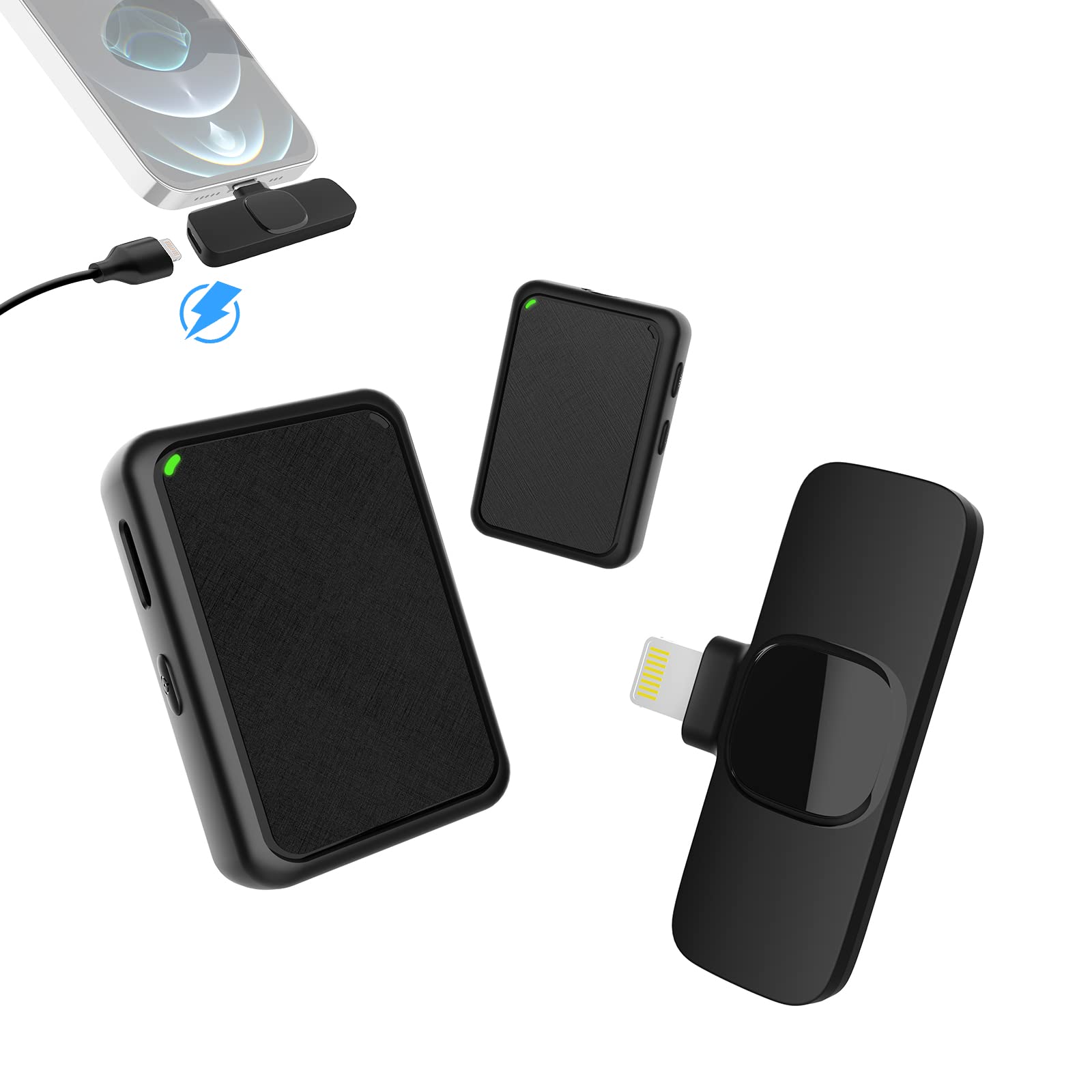 Amazon.co.jp: iPhone用ワイヤレスマイク, Gimpro MB1XA 2人使用可能