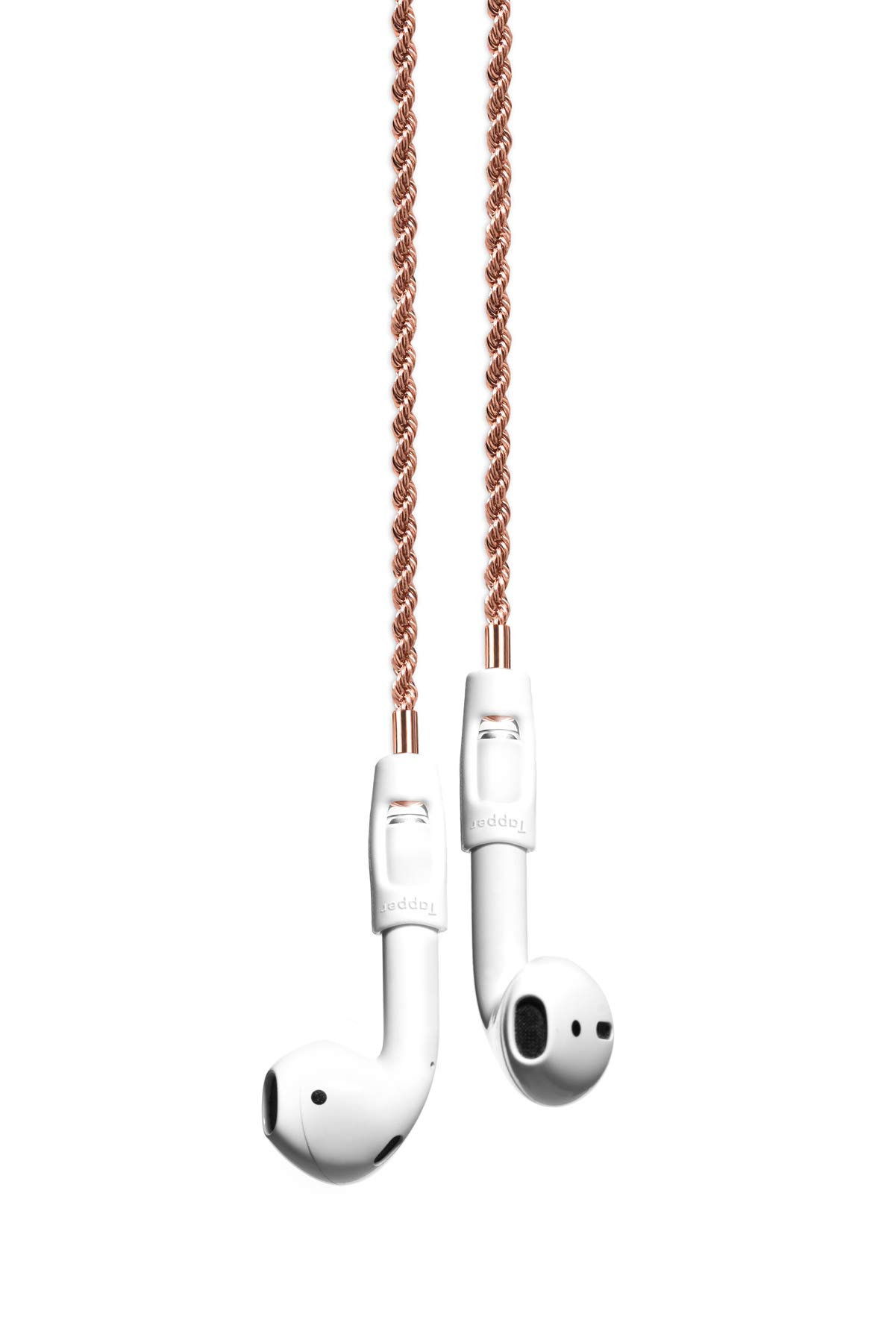 Amazon.com: Tapper 18K Rose Gold Plated Rope Chain for AirPods