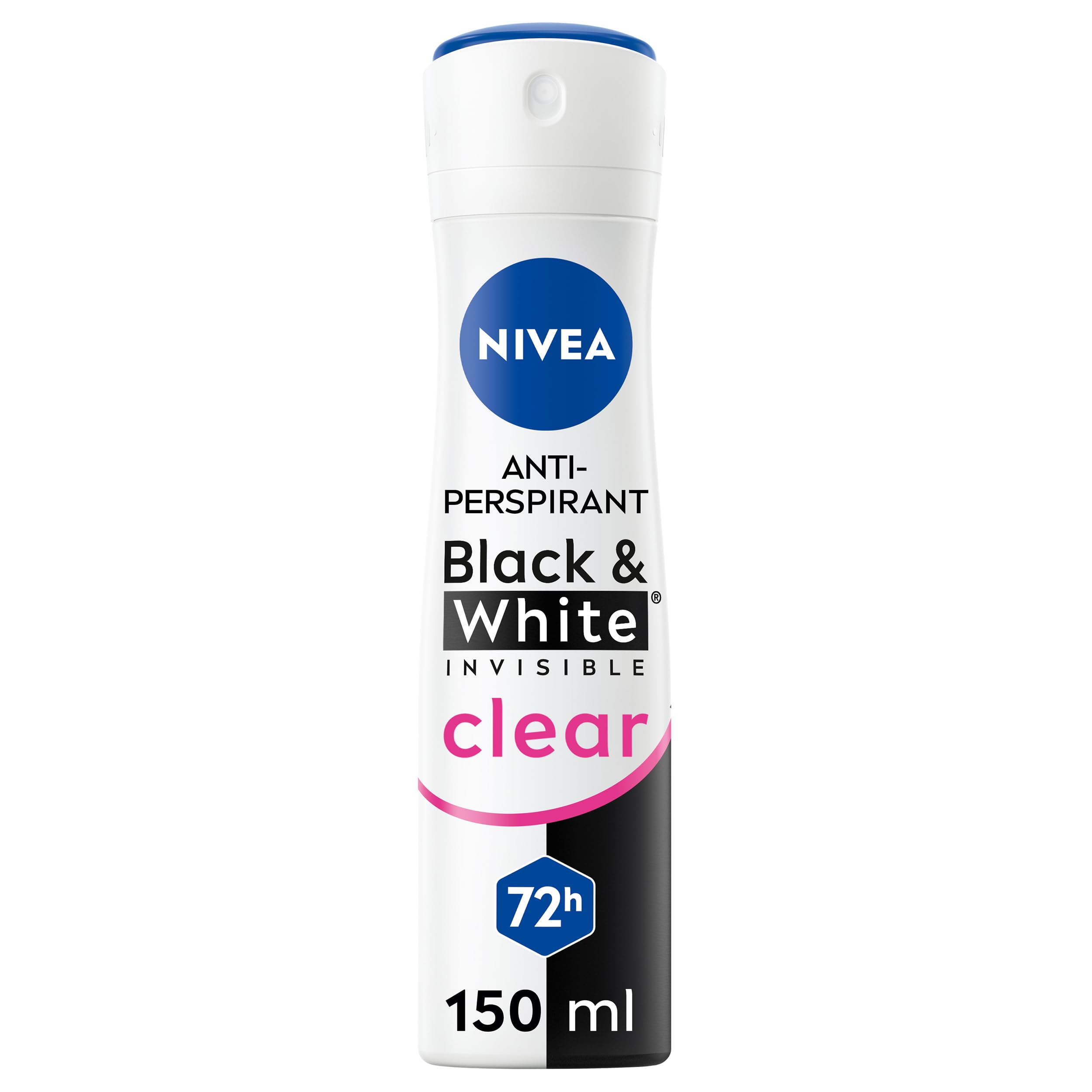 NIVEA Black & White Invisible Anti-Perspirant Spray (150ml), 72hr