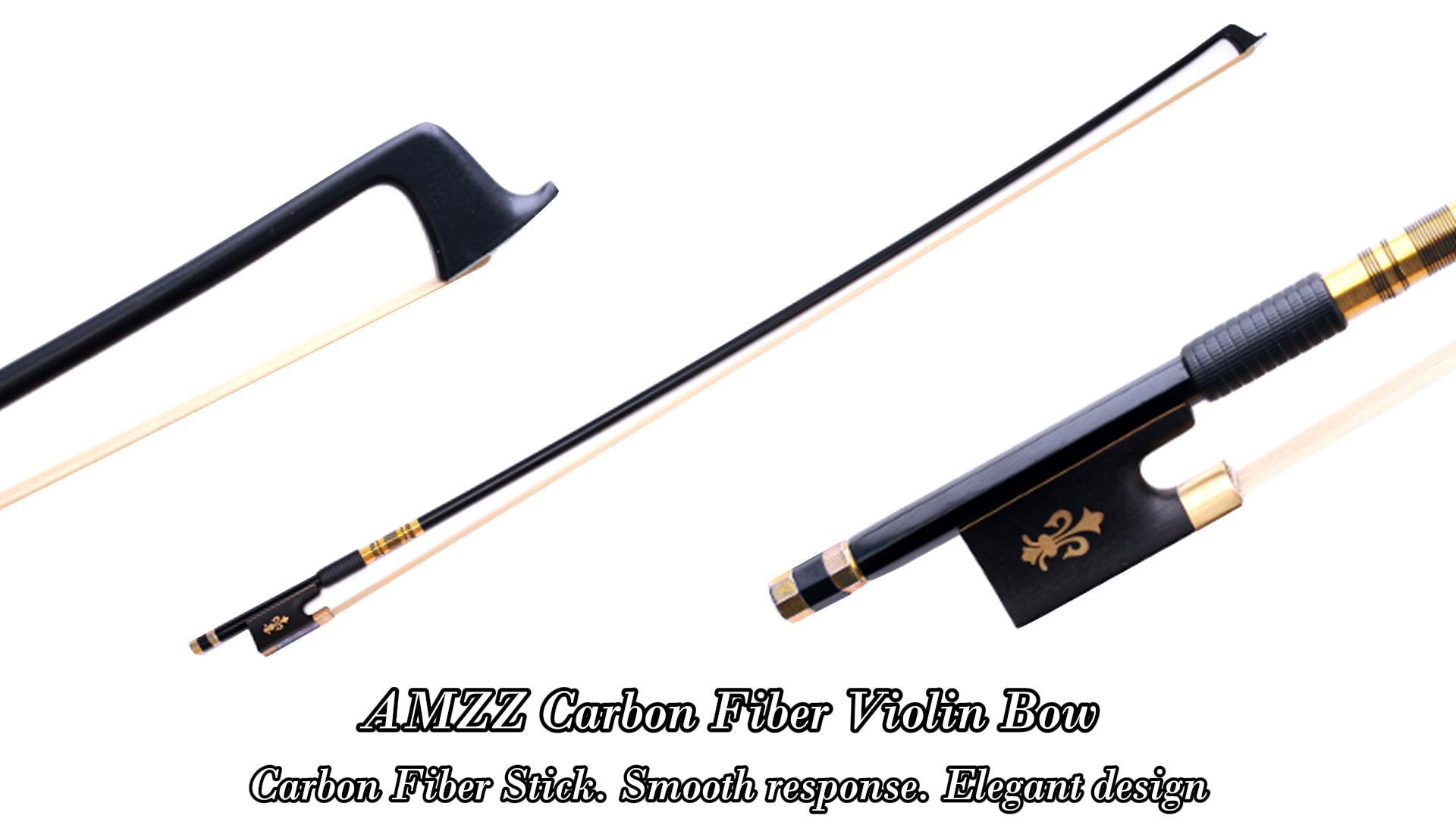 Amazon.com: AMZZ 4/4 Professional Carbon Fiber Violin Bow - Full
