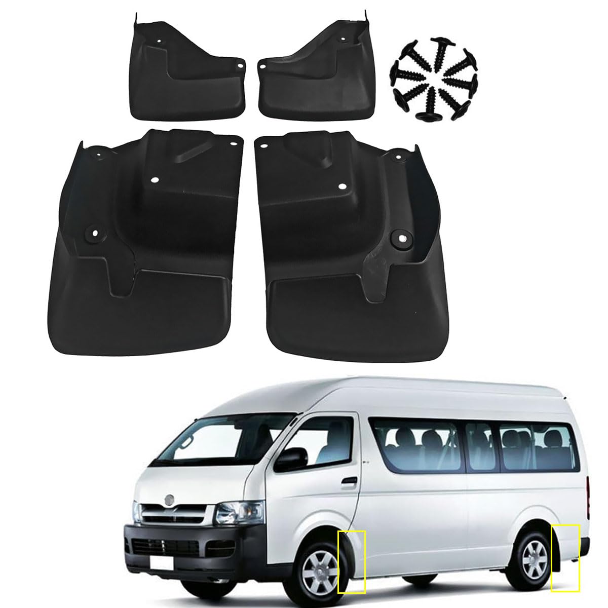 Amazon | CarProud（カープラウド）マッドガード適用トヨタ ハイエース