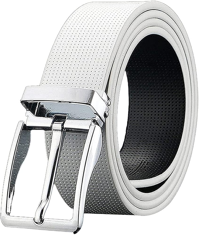 Amazon | [mecaponn] メンズ ベルト 白 革 ビジネス ベルト カジュアル