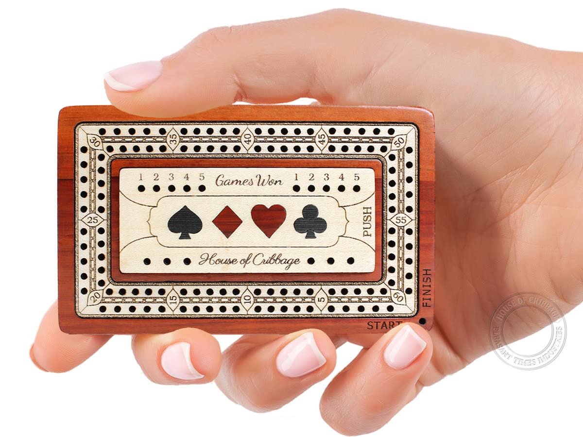 Amazon.com: House of Cribbage - 2 Track - Wooden Travel/Pocket