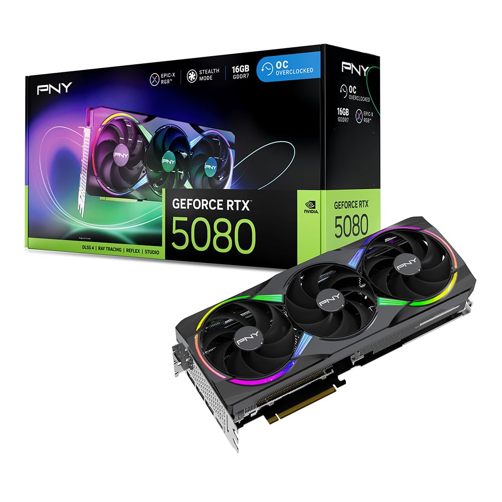 Amazon | PNY GeFORCE RTX 5080 16GB ARGB Overclocked TripleFan
